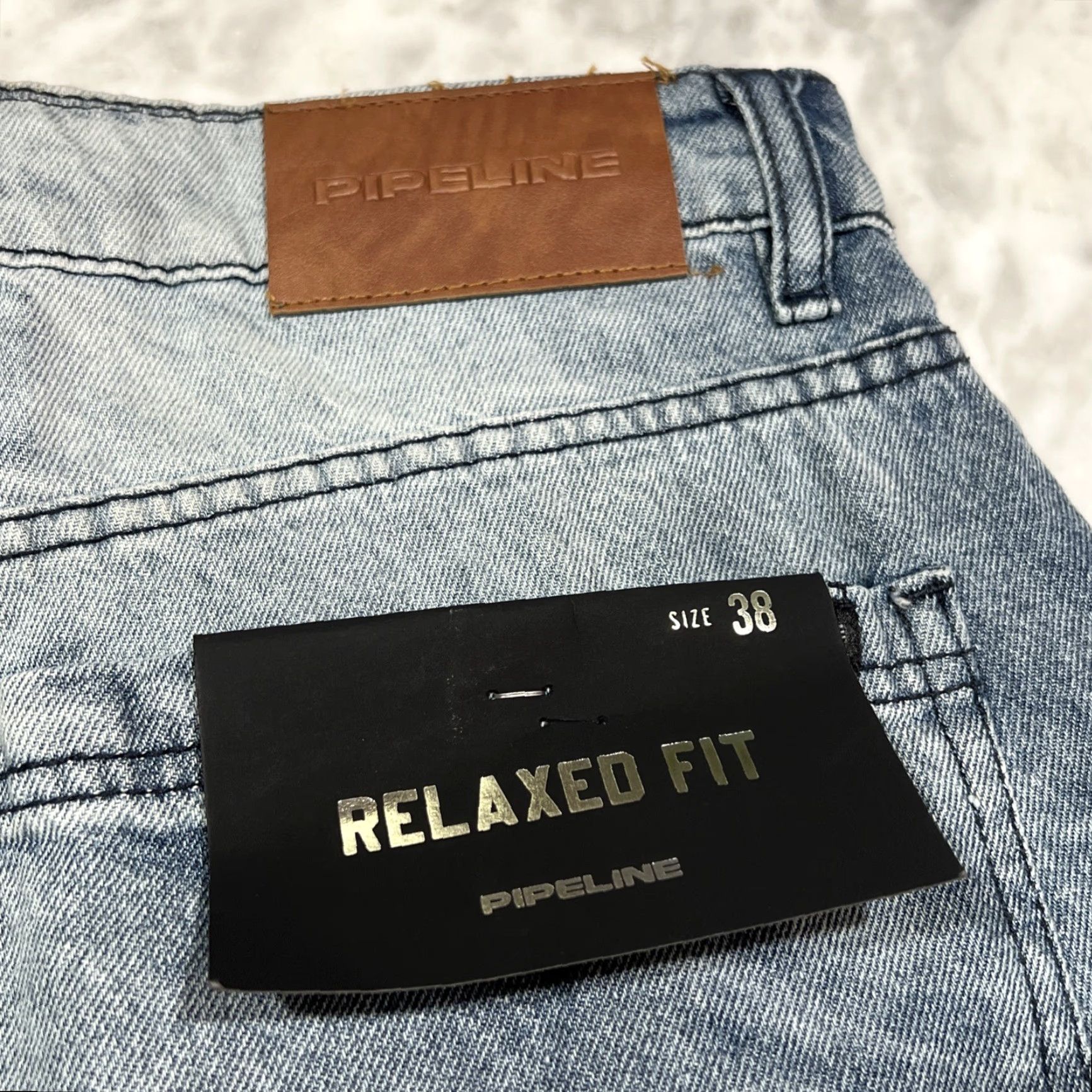 Vintage Pipeline Cargo Jeans Men 38 Relaxed Fit Light Wash Grunge NWT Java? Size US 38 / EU 54 - 6 Thumbnail