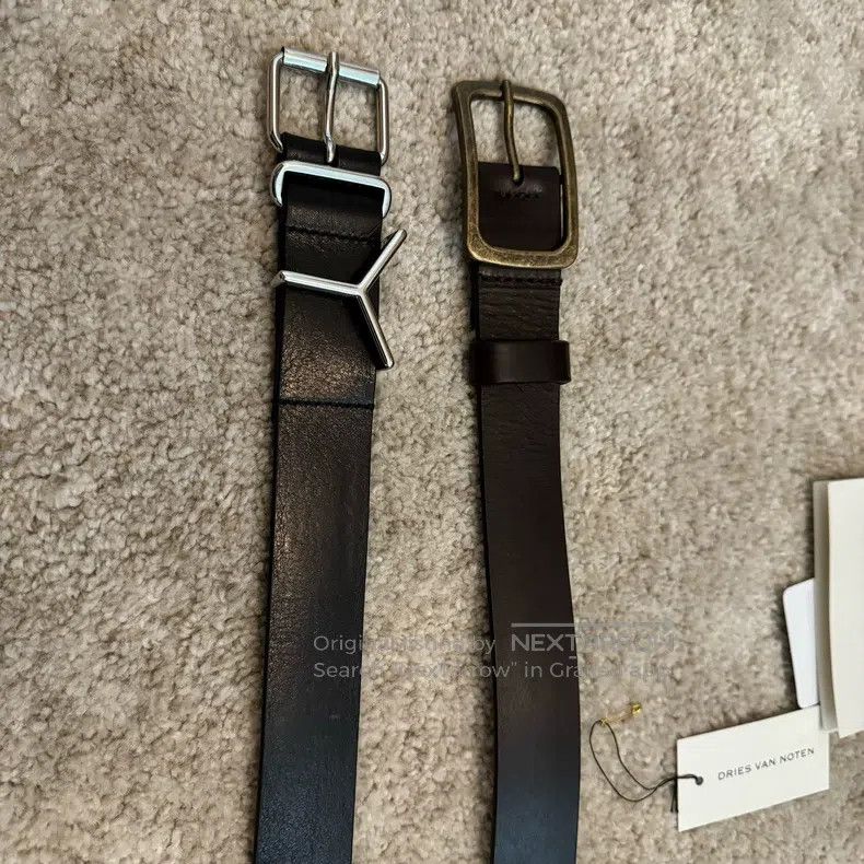 Dries Van Noten Dries Van Noten Distressed Brown Leather Buckle Belt Size ONE SIZE - 9 Thumbnail