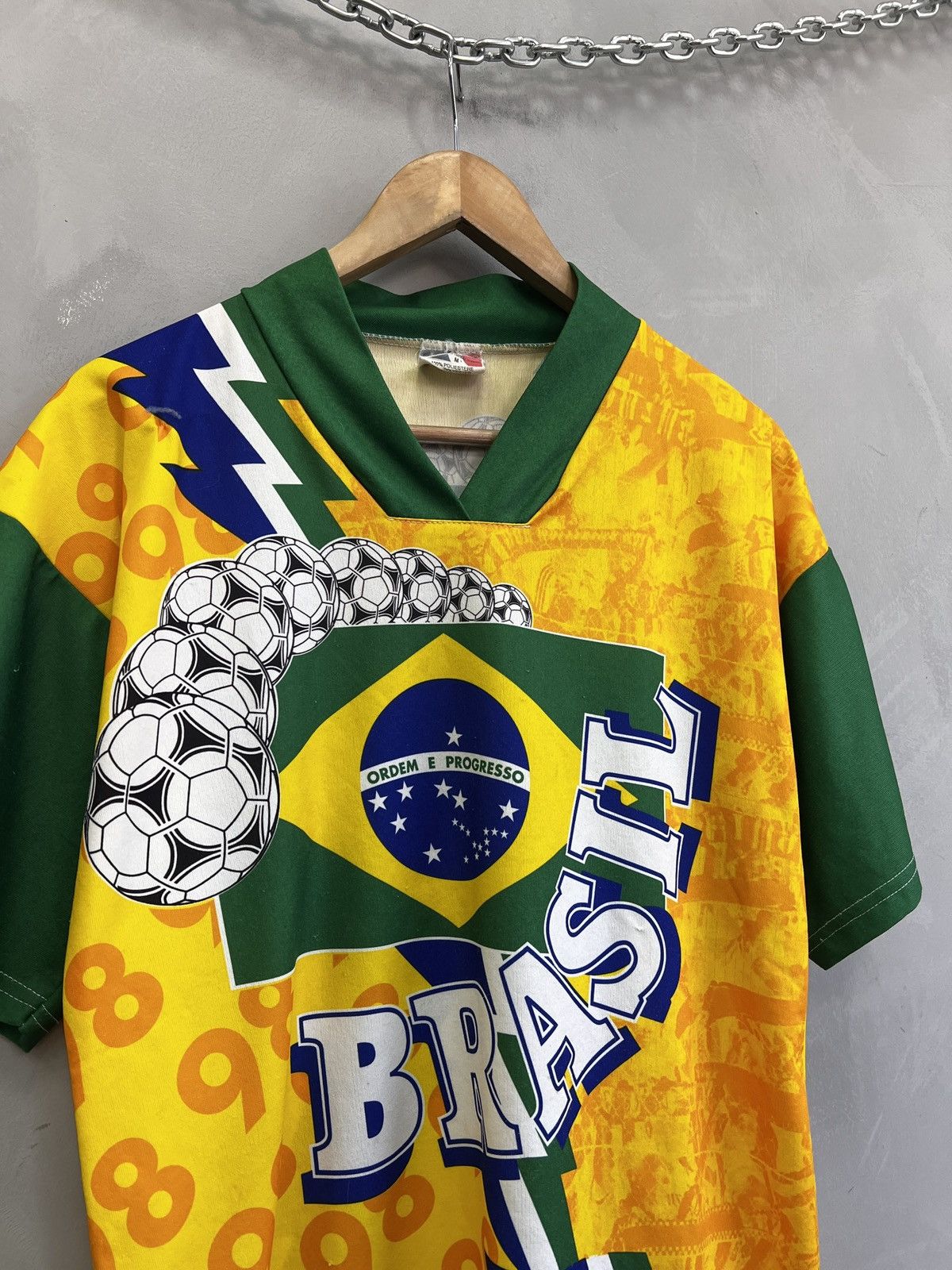 Nike Brasil football jersey overprint blokecore 90s t shirt Size US M / EU 48-50 / 2 - 2 Thumbnail