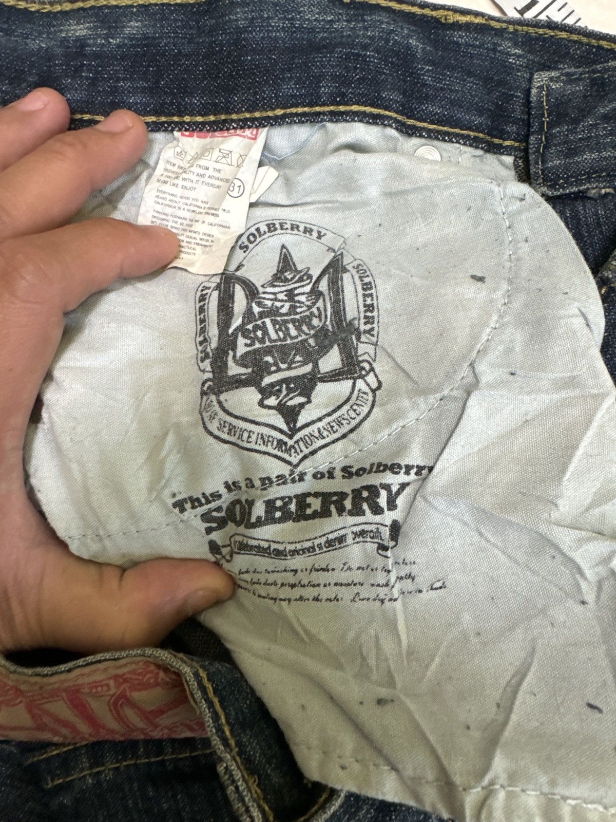 Vintage VINTAGE JAPANESE TRADITION SOLBERRY DRAGON EMBROIDERED DENIM Size US 30 / EU 46 - 16 Thumbnail