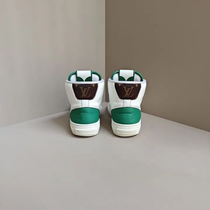 Louis Vuitton Louis Vuitton Charlie High-Top Sneakers in White Green -250 Size US 7 / IT 37 - 3 Thumbnail