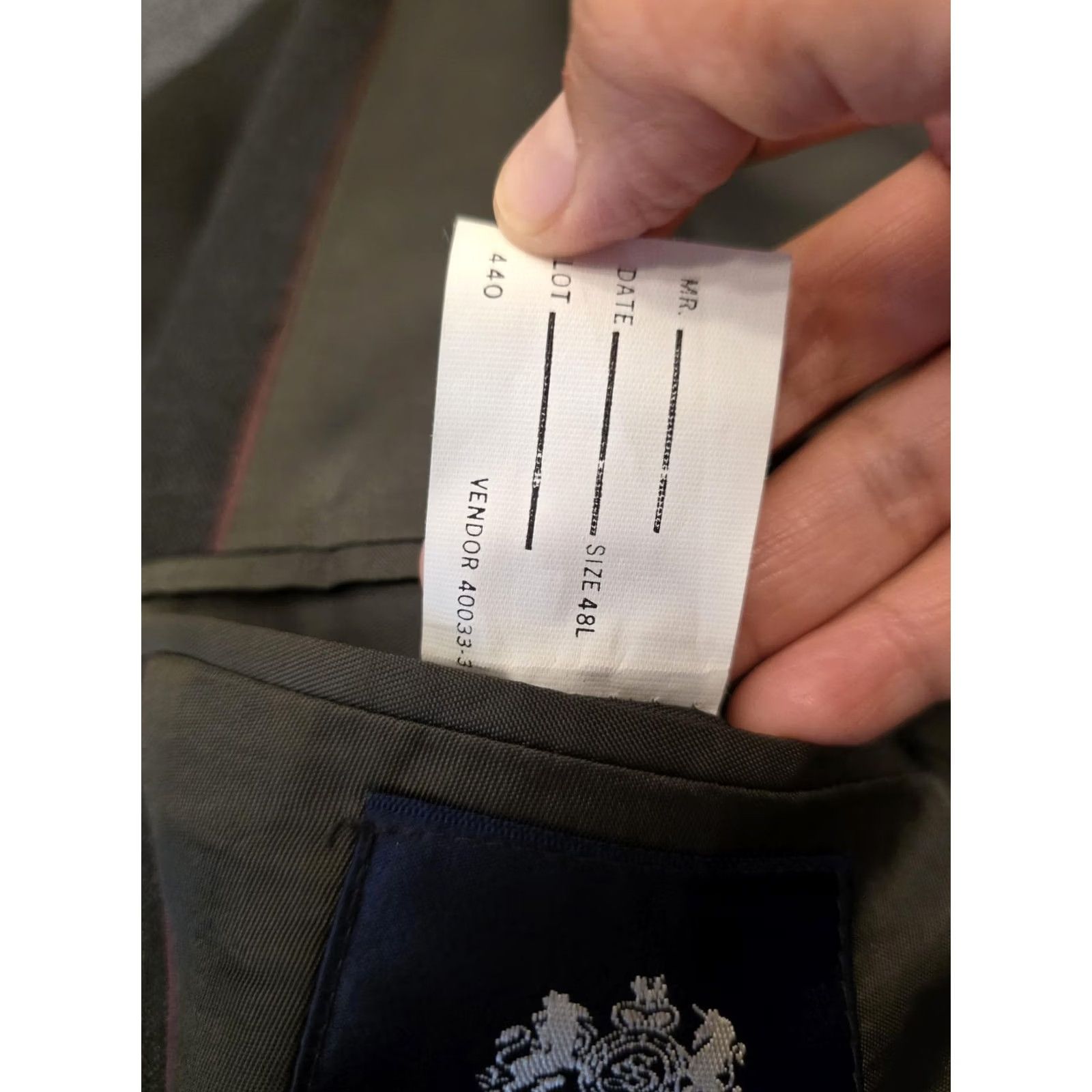 Stafford Stafford Suit Jacket Mens 48L Gray Poly Wool Double Breasted Formal Made USA Size 48R - 7 Thumbnail