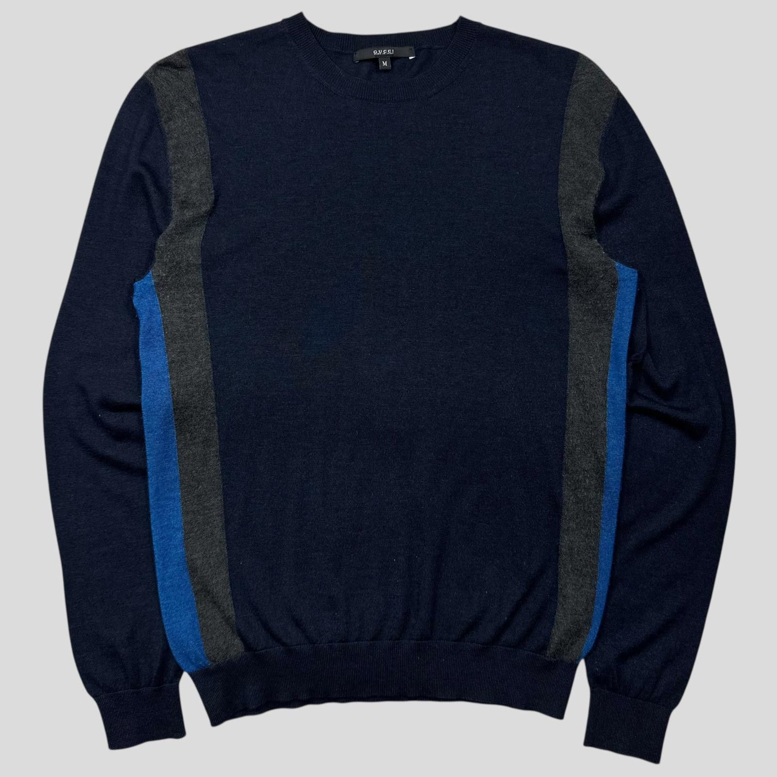 Gucci Gucci Superfine Silk & Cashmere Lightweight Panelled Knit M Size US M / EU 48-50 / 2 - 1 Thumbnail