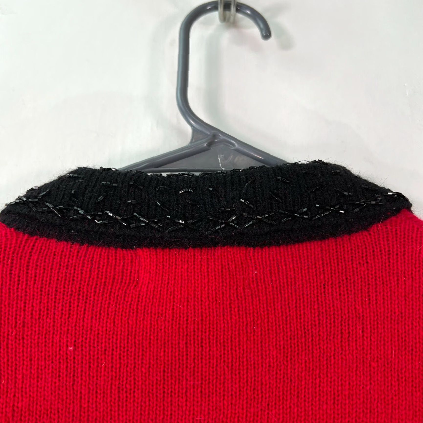 Vintage Rosanna Cardigan Sweater Womens Long Sleeves Button Front Beaded Red Size L Size L / US 10 / IT 46 - 4 Thumbnail