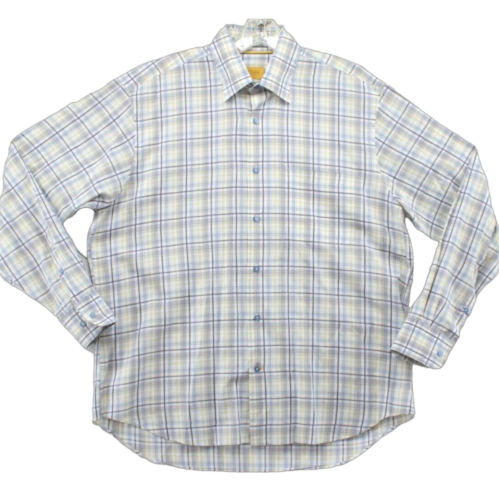 Robert Talbott VINTAGE Robert Talbott Carmel Shirt Mens L Blue Plaid Long Sleeve Cotton Stylish Size US L / EU 52-54 / 3 - 1 Thumbnail