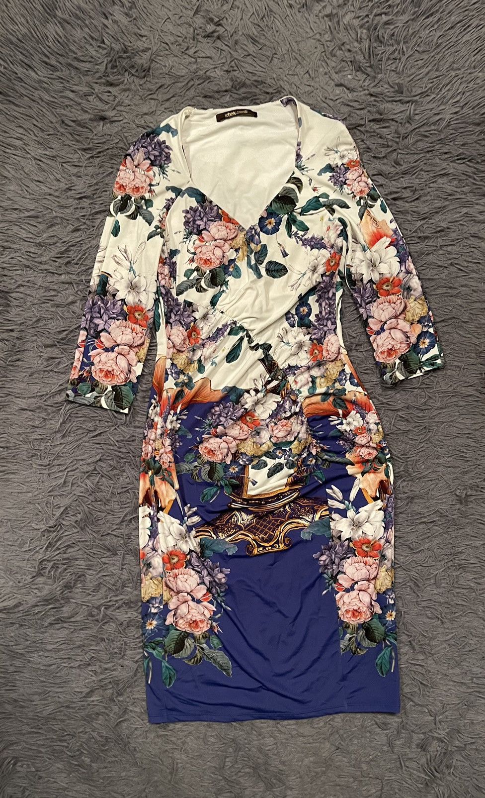 image of Just Cavalli x Roberto Cavalli 00S VTG Archive Floral Pattern Signed Dress, Women's (Size Medium)