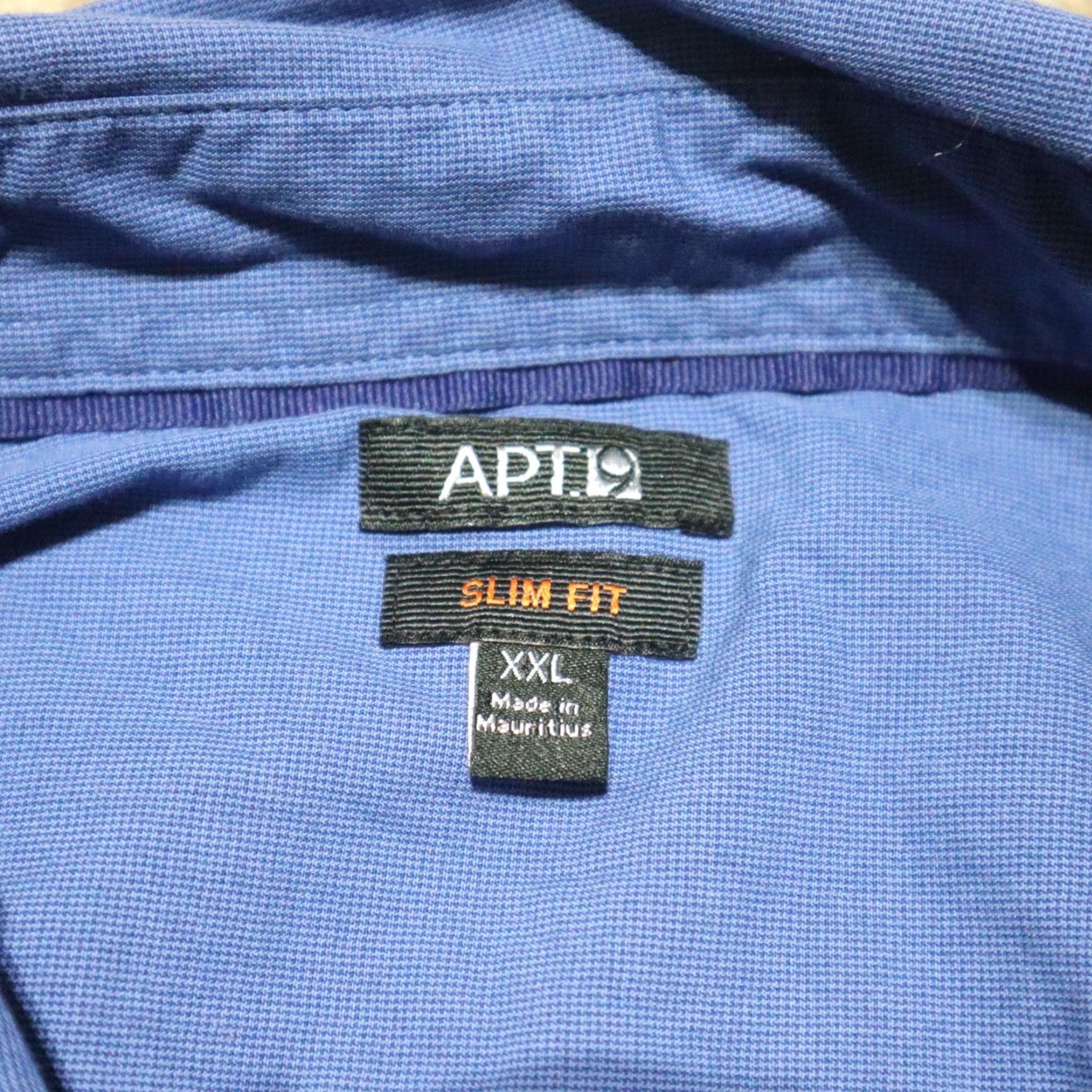 Apt. 9 Apt. 9 Shirt 2XL Adult Blue Button-Down Long Sleeve Spread Collared Made for Men Mens Size US XXL / EU 58 / 5 - 2 Thumbnail