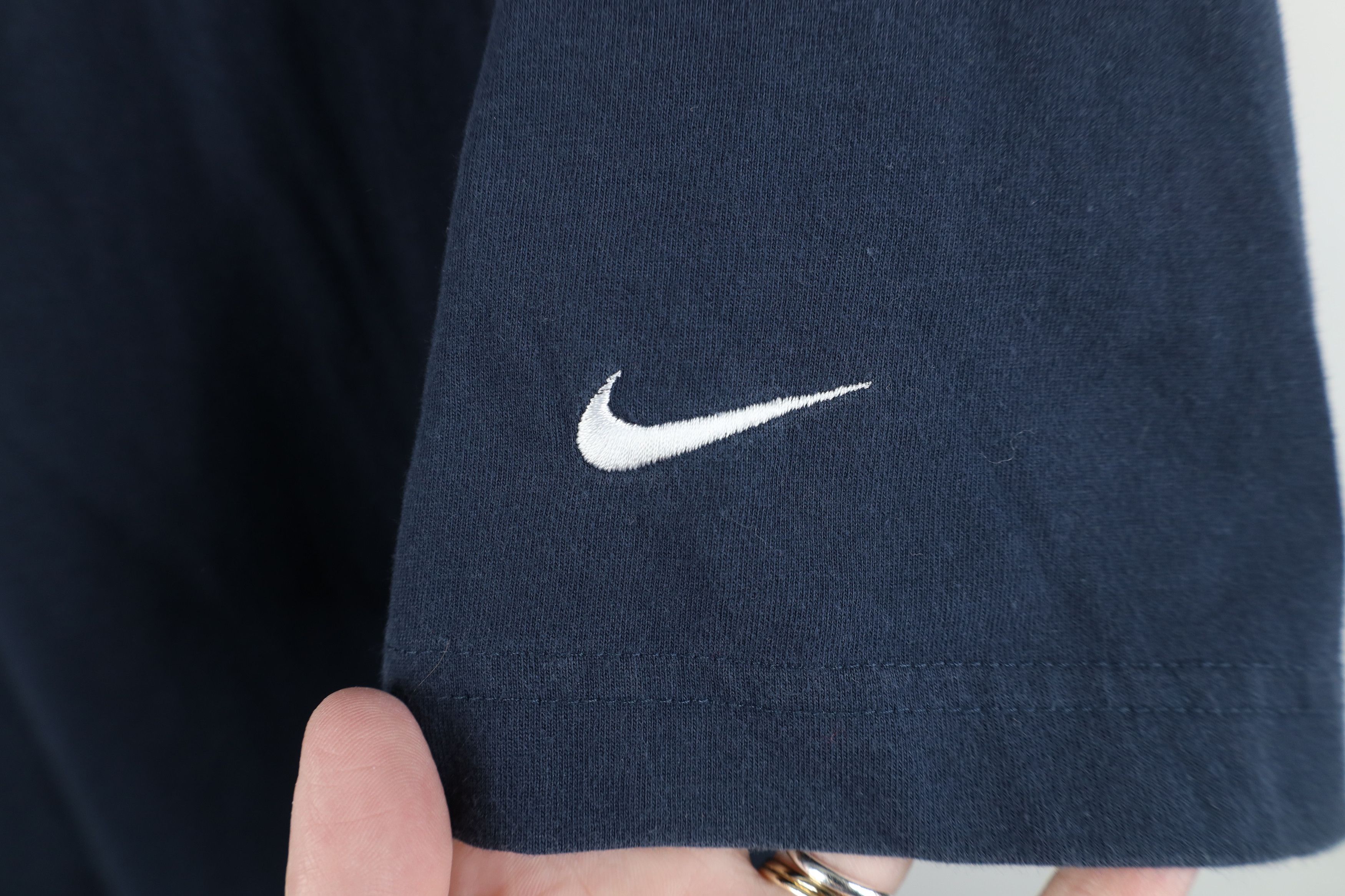 Nike Vintage Nike Golf Classic Mini Swoosh Mock Neck T-Shirt Blue Size US XL / EU 56 / 4 - 4 Thumbnail