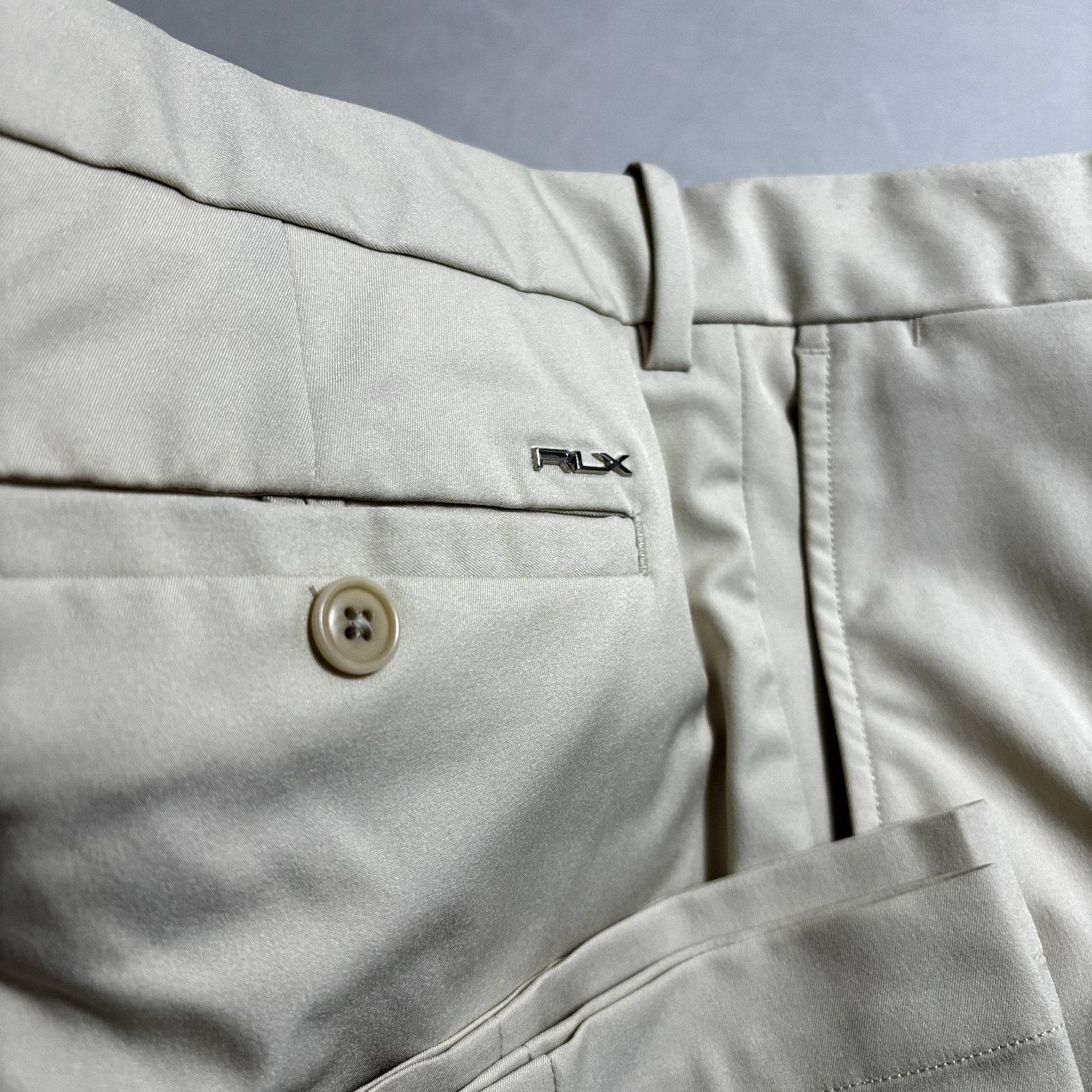 RLX Ralph Lauren RLX Ralph Lauren Men's Dress Pants 100% Polyester Light Khak Size 38R - 7 Thumbnail
