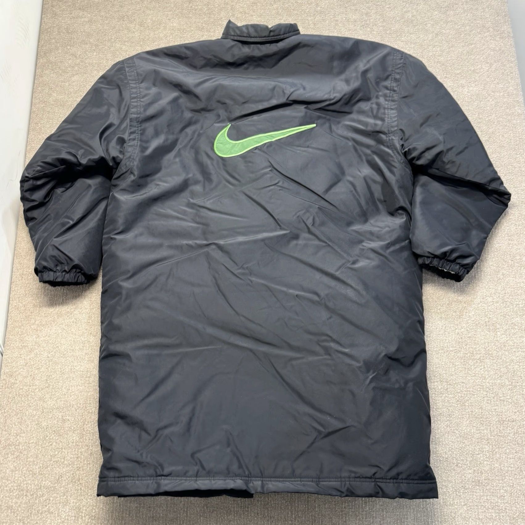 Nike VINTAGE Nike Jacket Large Black Parka Puffer Coat Zip Up Knee Length 90s Nike Dri-Fit Coat Mens Womens Unisex Adults Size US L / EU 52-54 / 3 - 7 Thumbnail