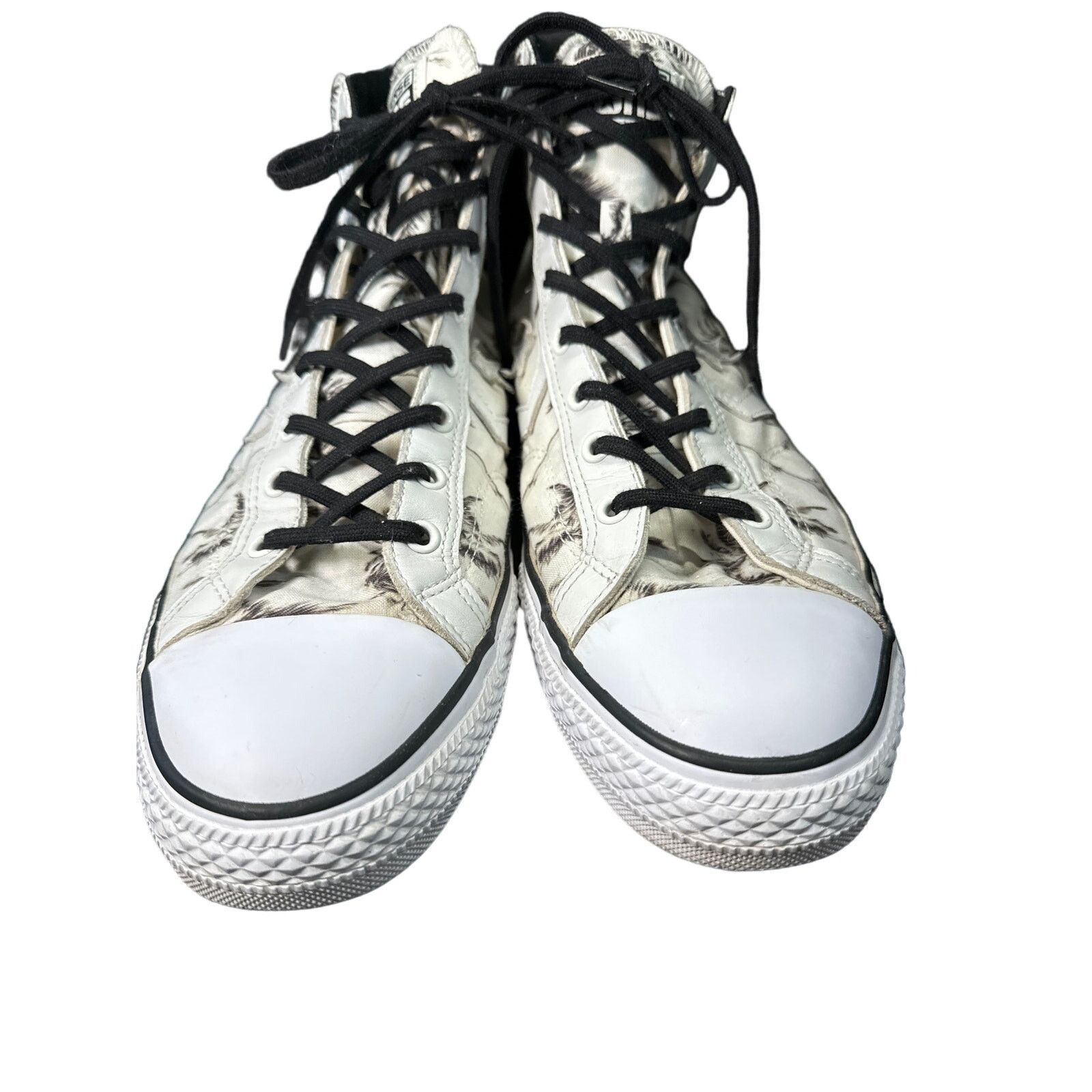Converse Converse white Hi Top Canvas Sneakers palm trees men sz 12 Size US 12 / EU 45 - 3 Thumbnail