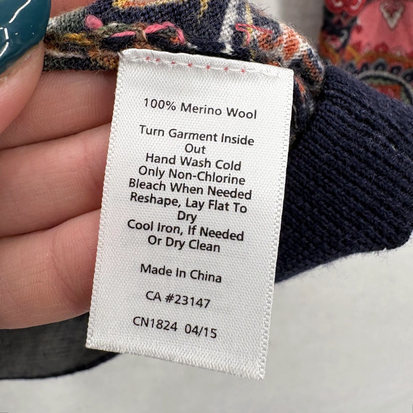 Talbots Talbots Sweater Womens Small Multicolor 100% Merino Wool Paisley Knit 3/4 Sleeve Size S / US 4 / IT 40 - 5 Thumbnail