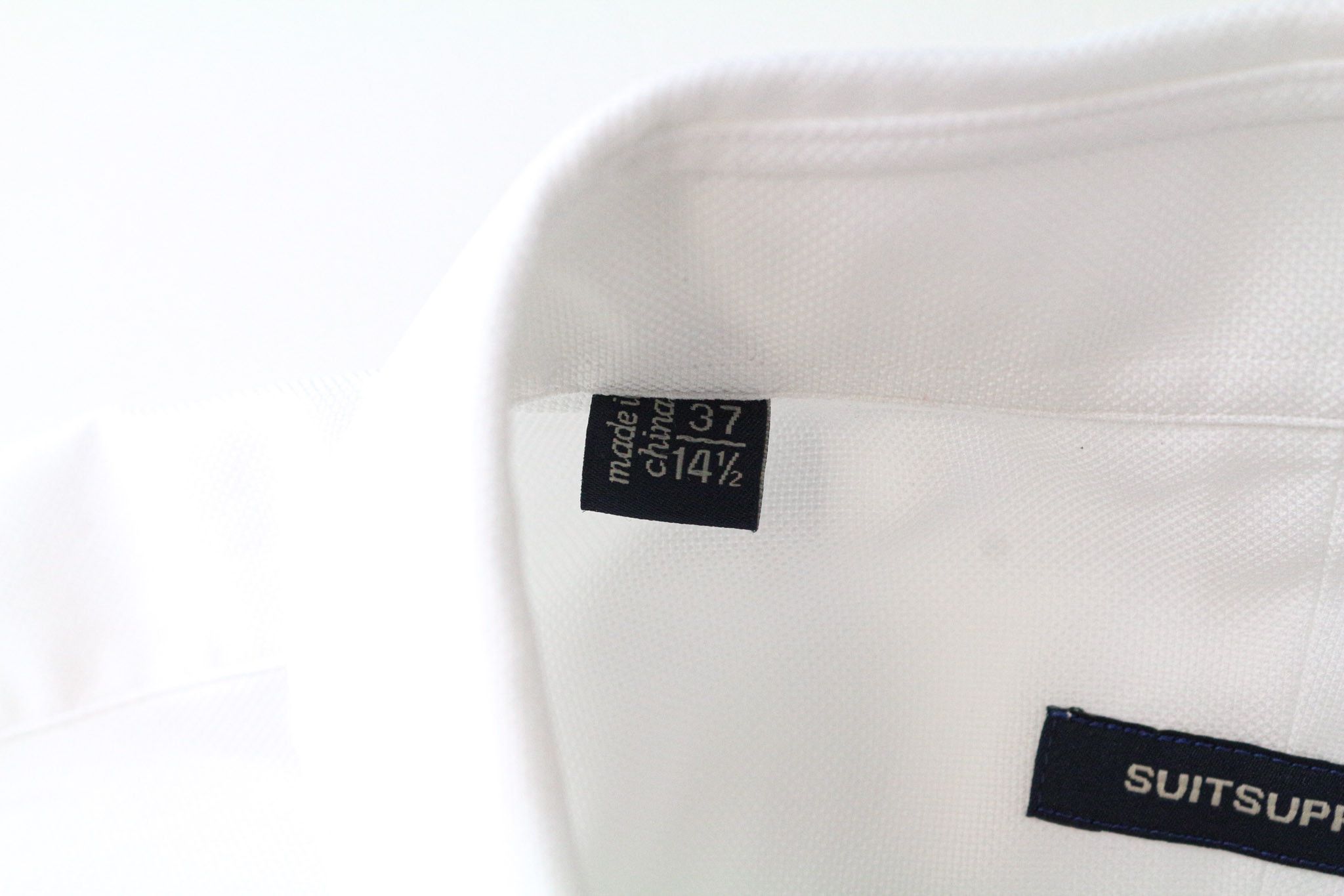 Suitsupply 37/14 1/2 White Cotton Long Sleeve Shirt 79281 Size 36R - 5 Thumbnail