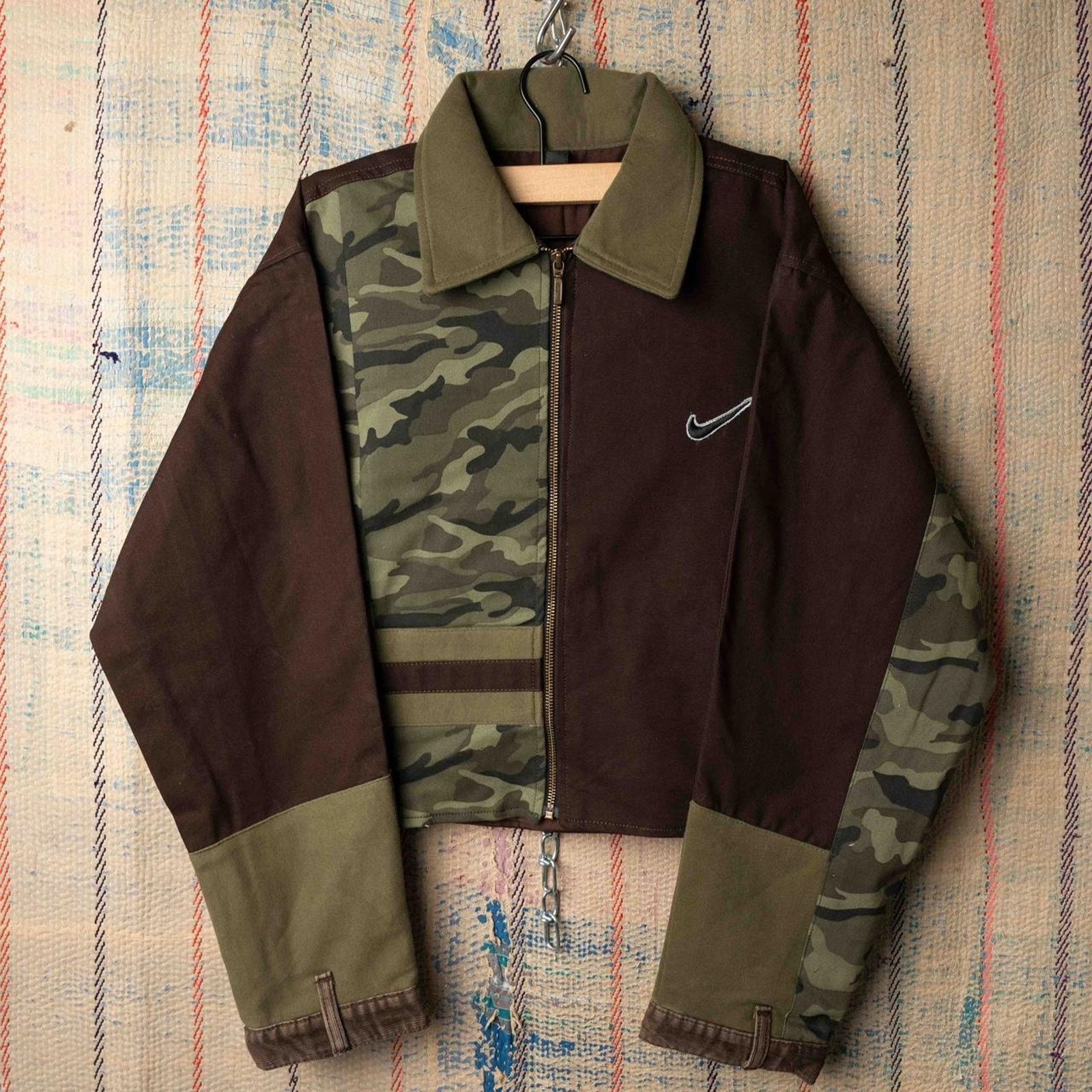 Nike Custom upcycled cropped nike jacket medium Size US M / EU 48-50 / 2 - 1 Thumbnail