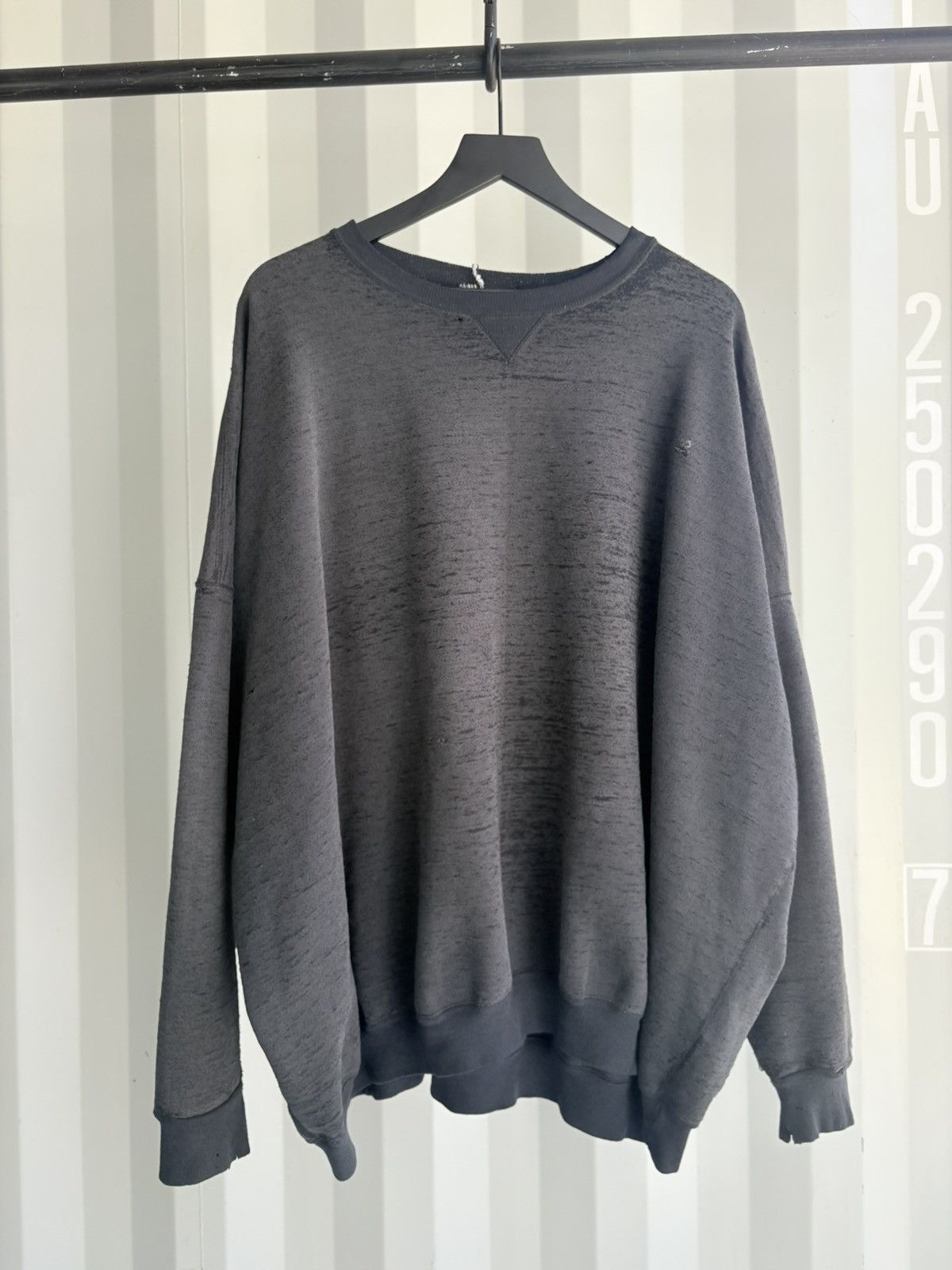 Vintage Thrashed Distressed Faded Sweatshirt Grunge Paper Thin Band Size US XXL / EU 58 / 5 - 1 Thumbnail