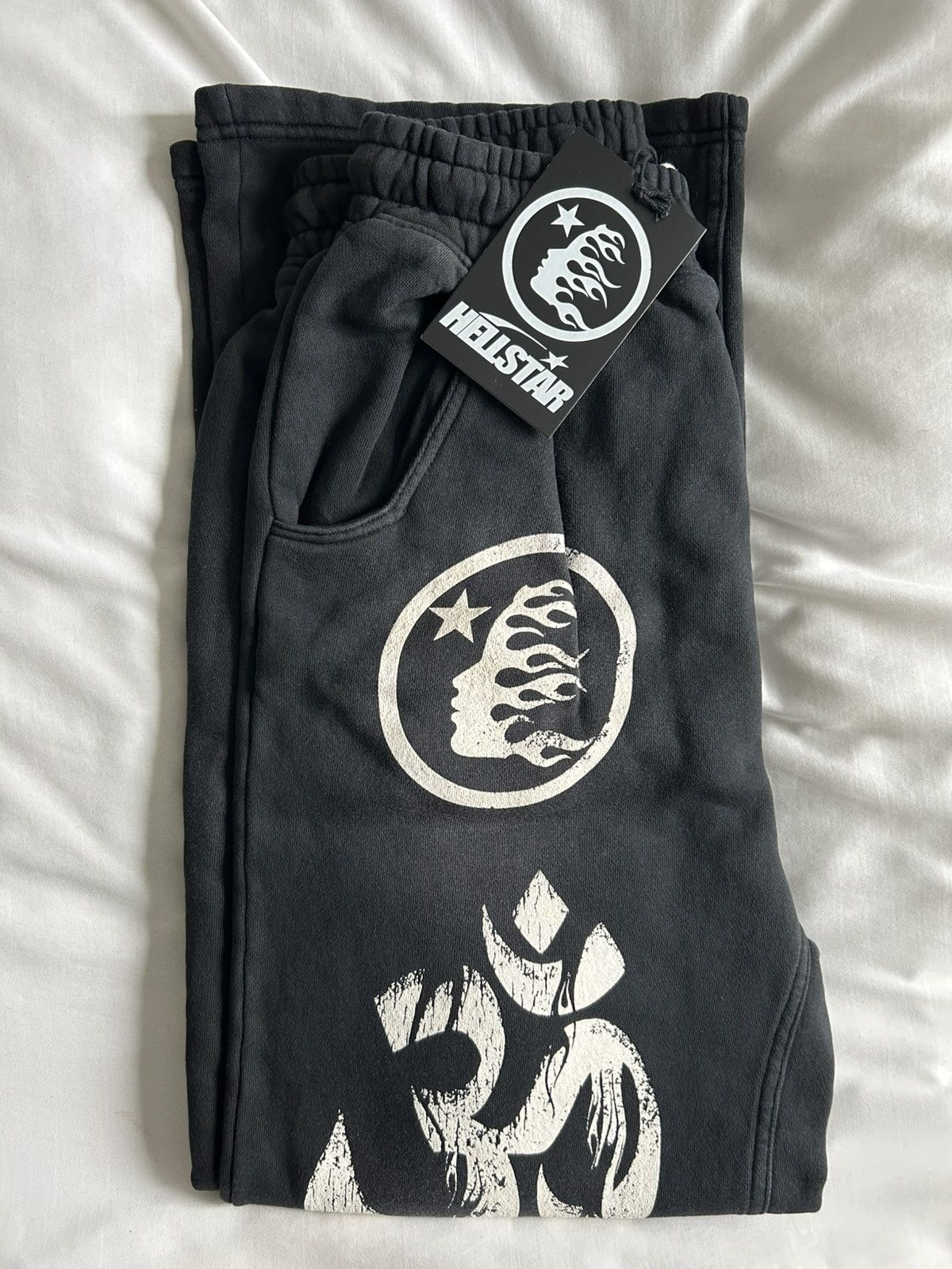 HELLSTAR Hellstar Yoga Remix Sweatpants Black Greatest Hits Medium Size US 31 - 11 Thumbnail