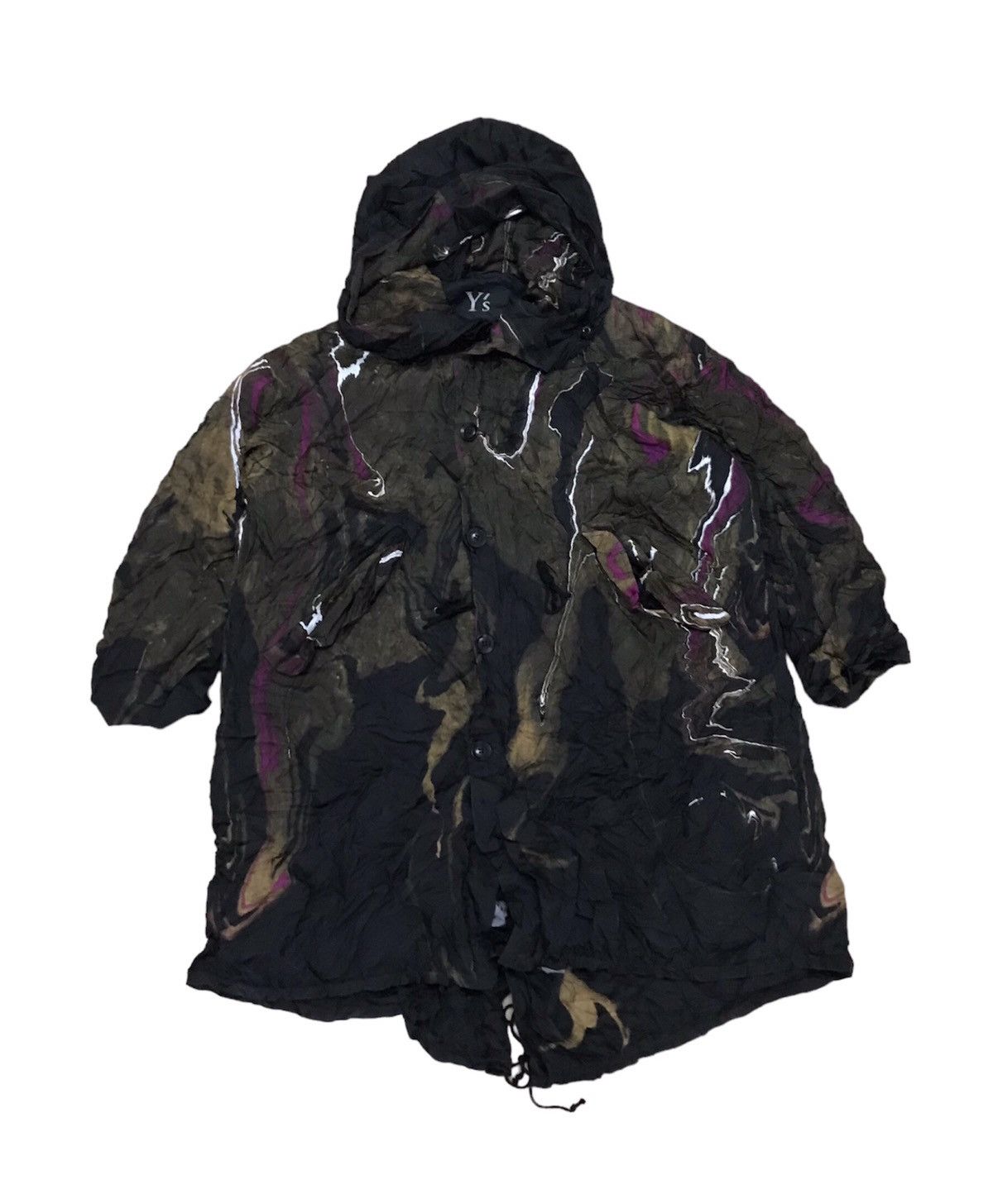 Japanese Brand × Y's × Yohji Yamamoto Y's Yohji Yamamoto Suminagashi Marble Pattern Light Jacket Size US M / EU 48-50 / 2 - 4 Thumbnail