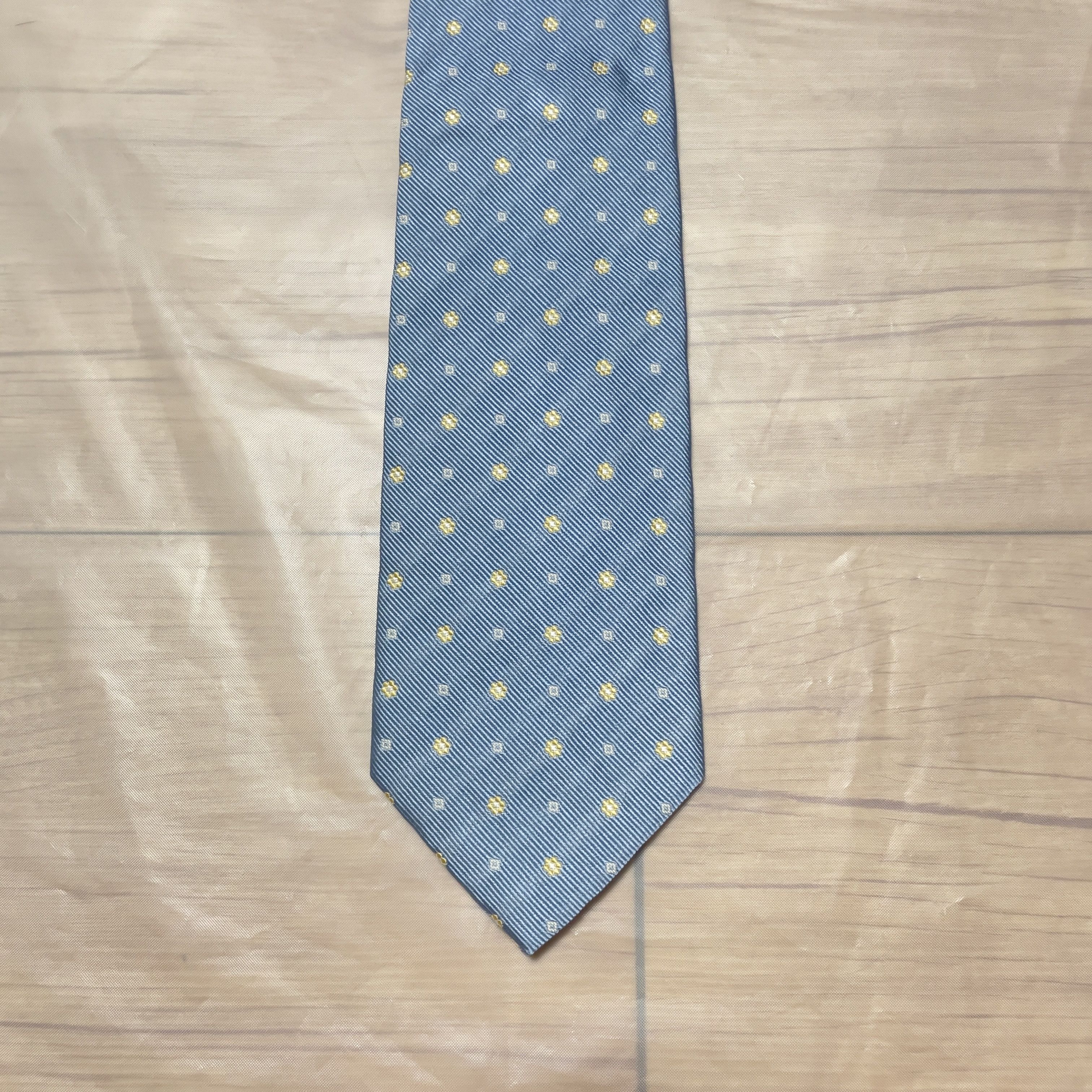 Drake's Drake's Classic Pattern Sky blue tie Size ONE SIZE - 1 Thumbnail