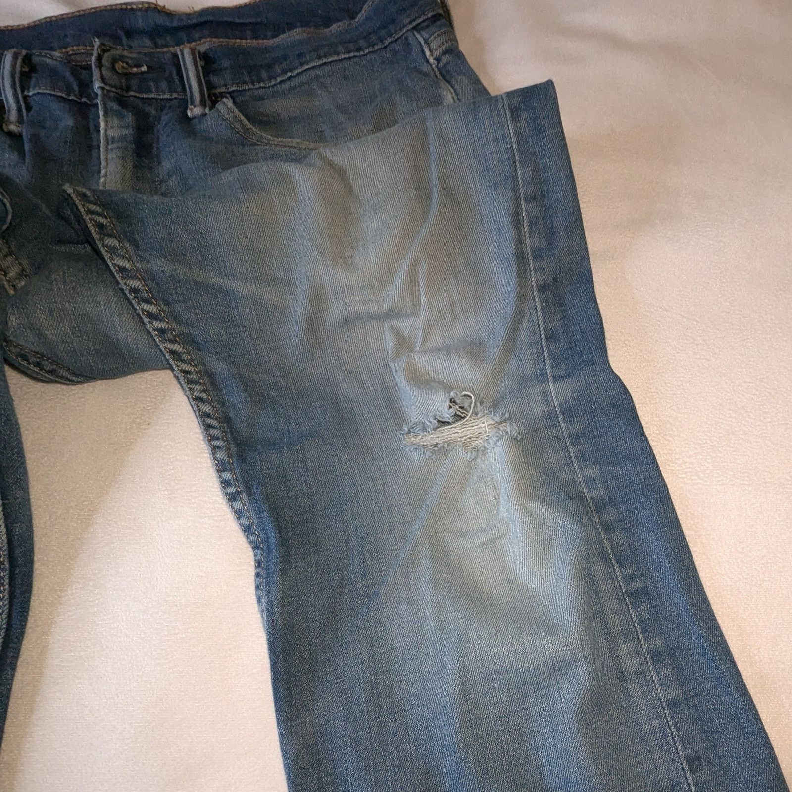 Levi's Levi's 505 Regular Fit Men's Denim Jeans for Men 38 x 32 Size US 38 / EU 54 - 6 Thumbnail