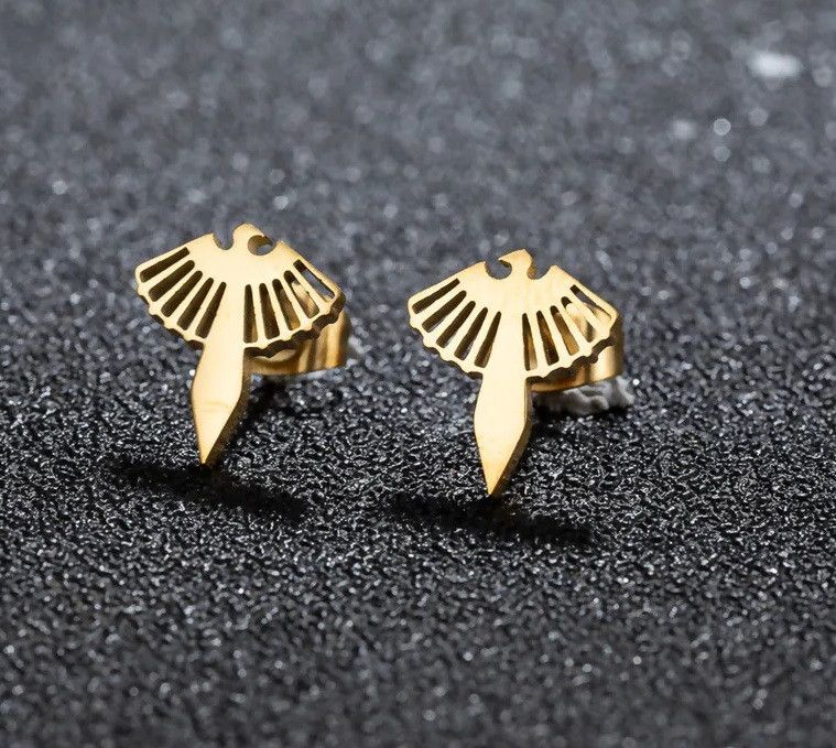 Jewelry Phoenix Stud Earrings Charm Earring Gift Size ONE SIZE - 1 Preview