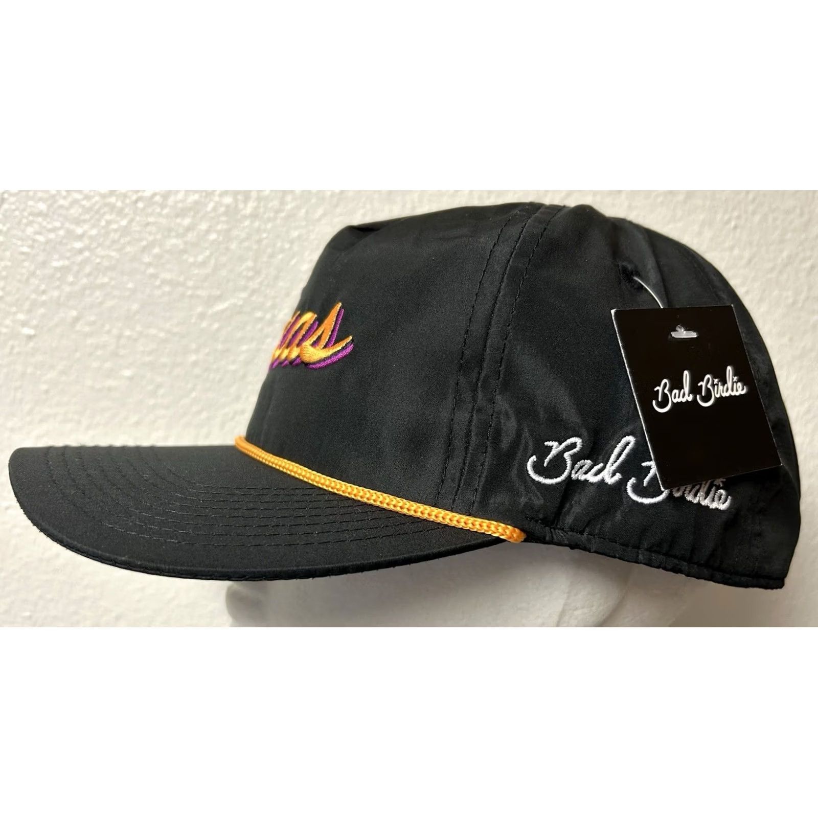 Roper Bad Birdie Texas Rope Hat Golf Cap Embroidered Black Orange Pink Snap Back New Size ONE SIZE - 4 Thumbnail