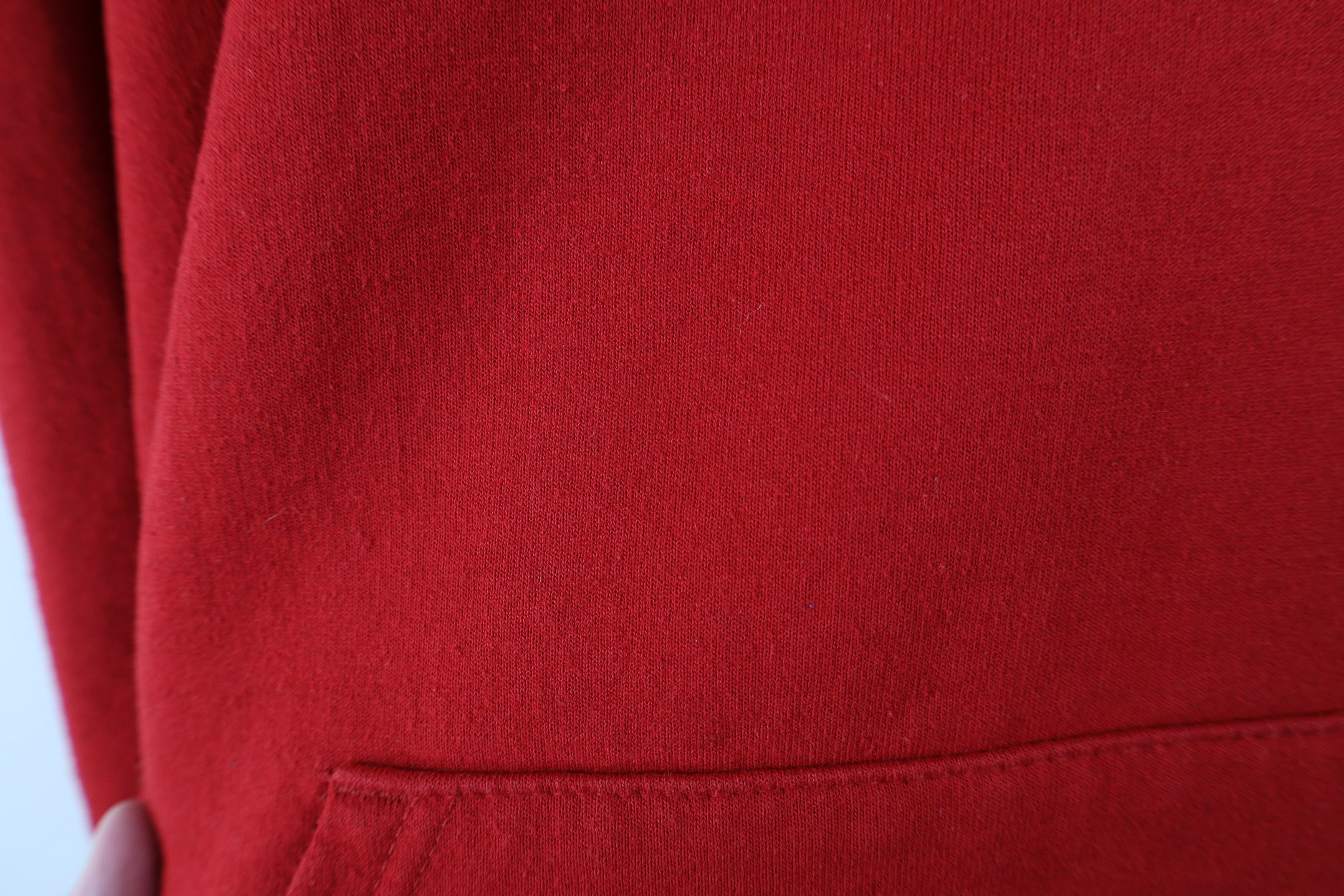 Adidas Vintage Y2K Adidas Blank Heavyweight Hoodie Sweatshirt Red Size US L / EU 52-54 / 3 - 4 Thumbnail