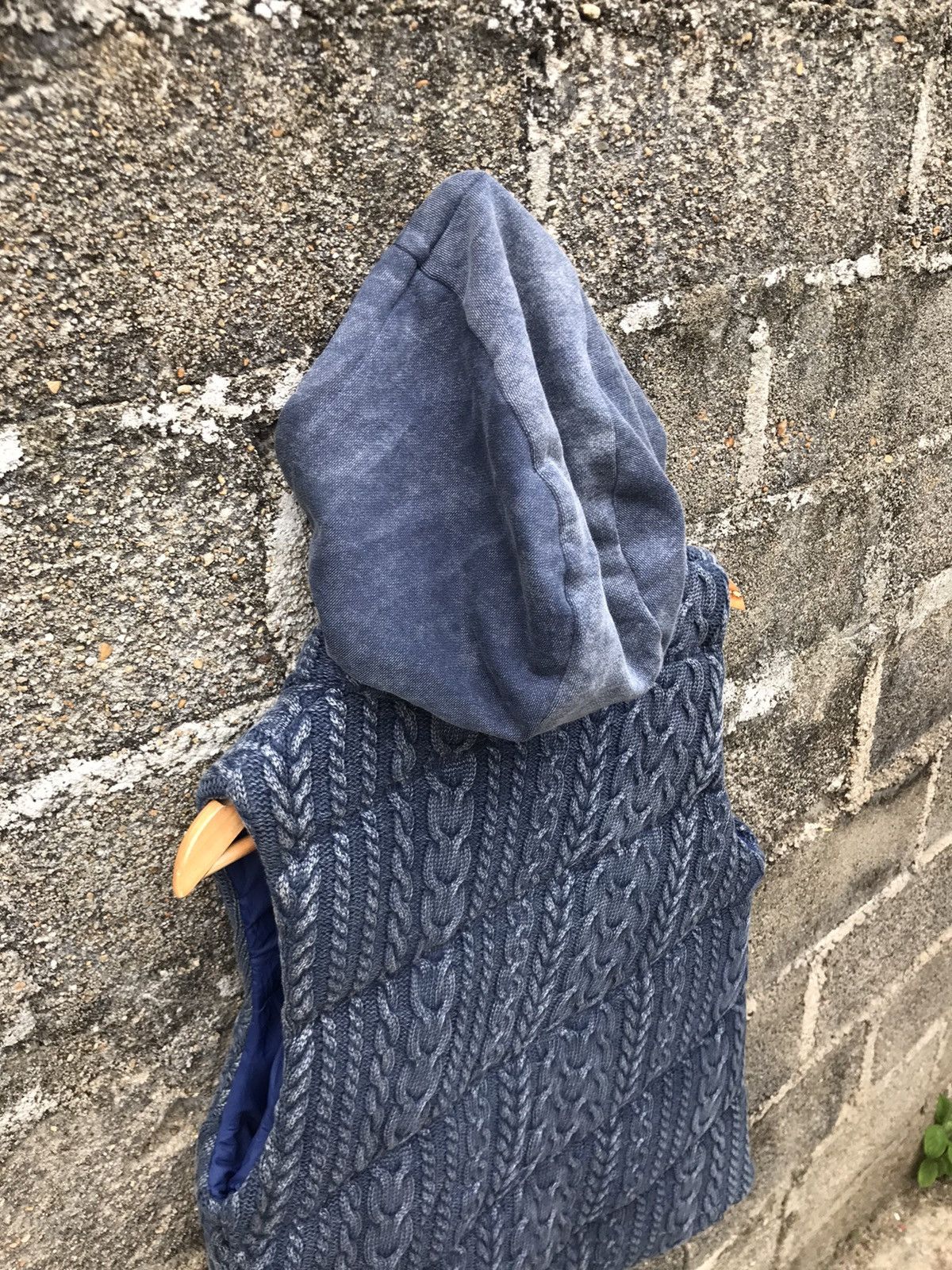Indigo × Japanese Brand 🔥Real Masters Knit Puffer Hoodie Indigo Vest Size US M / EU 48-50 / 2 - 15 Thumbnail