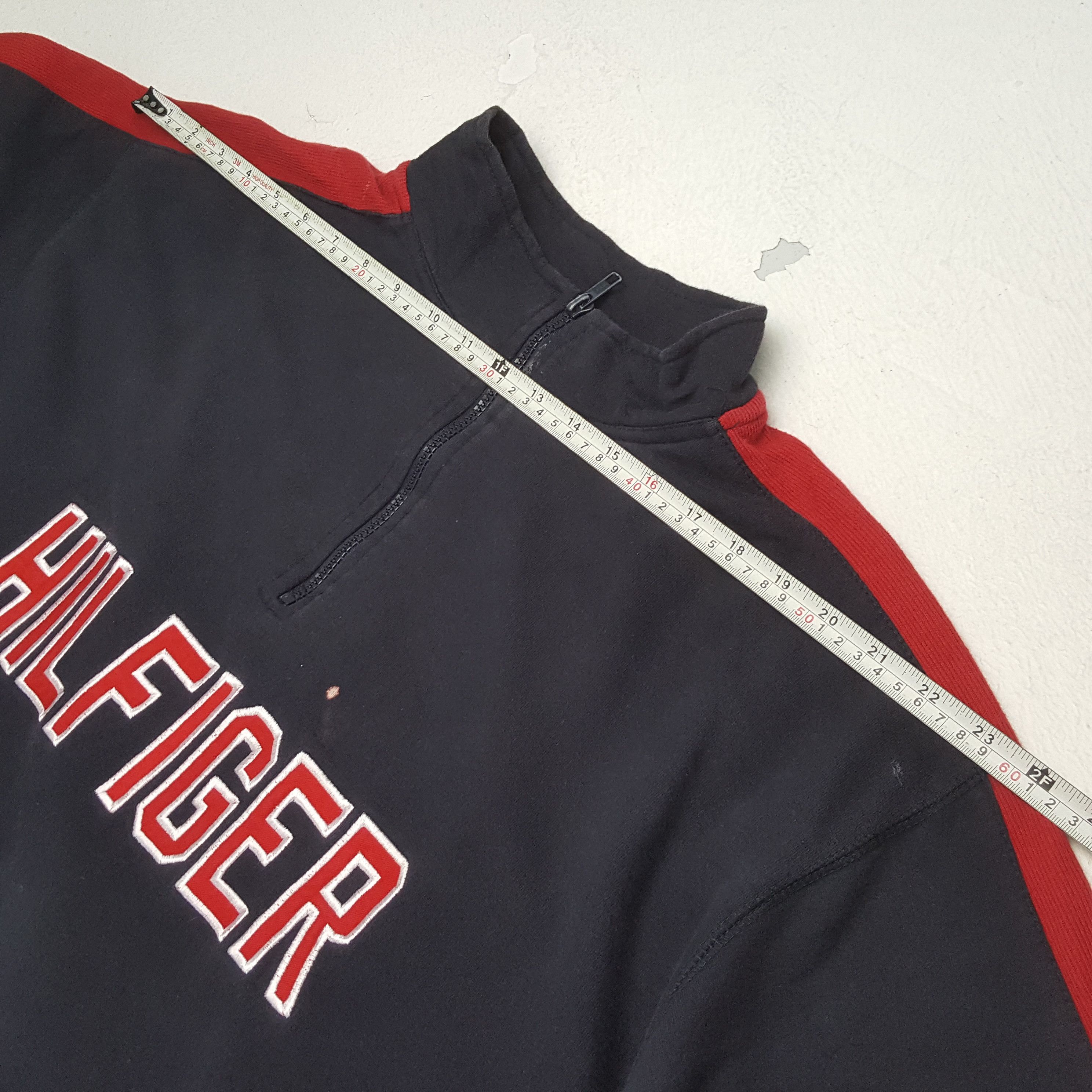Tommy Hilfiger × Tommy Jeans × Vintage TOMMY HILFIGER Center Spellout Half Zipper Sweatshirt Size US XL / EU 56 / 4 - 4 Thumbnail