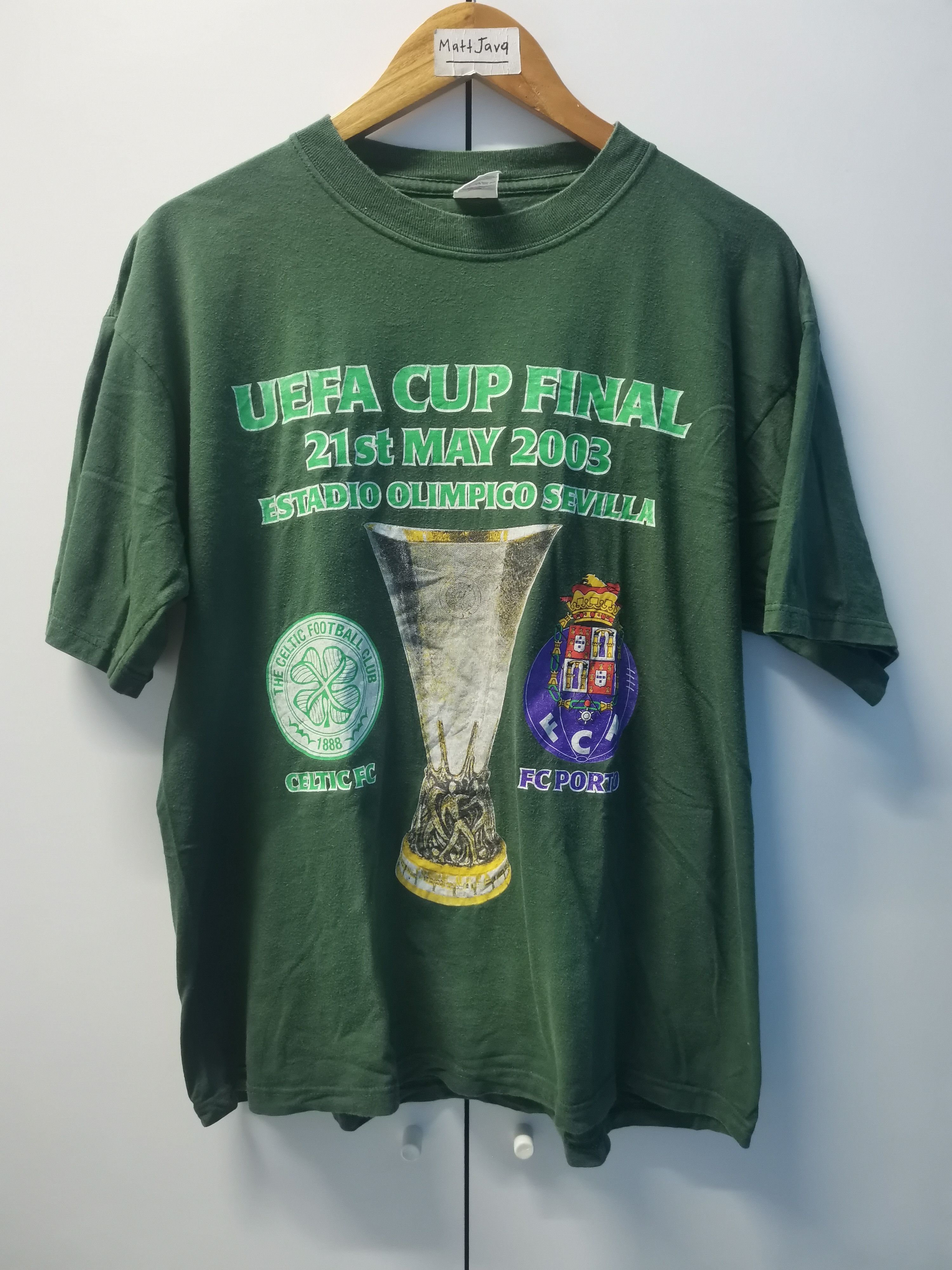 UEFA Vintage UEFA CUP FINAL 2003 Football Tee Celtic Porto Size US L / EU 52-54 / 3 - 2 Thumbnail