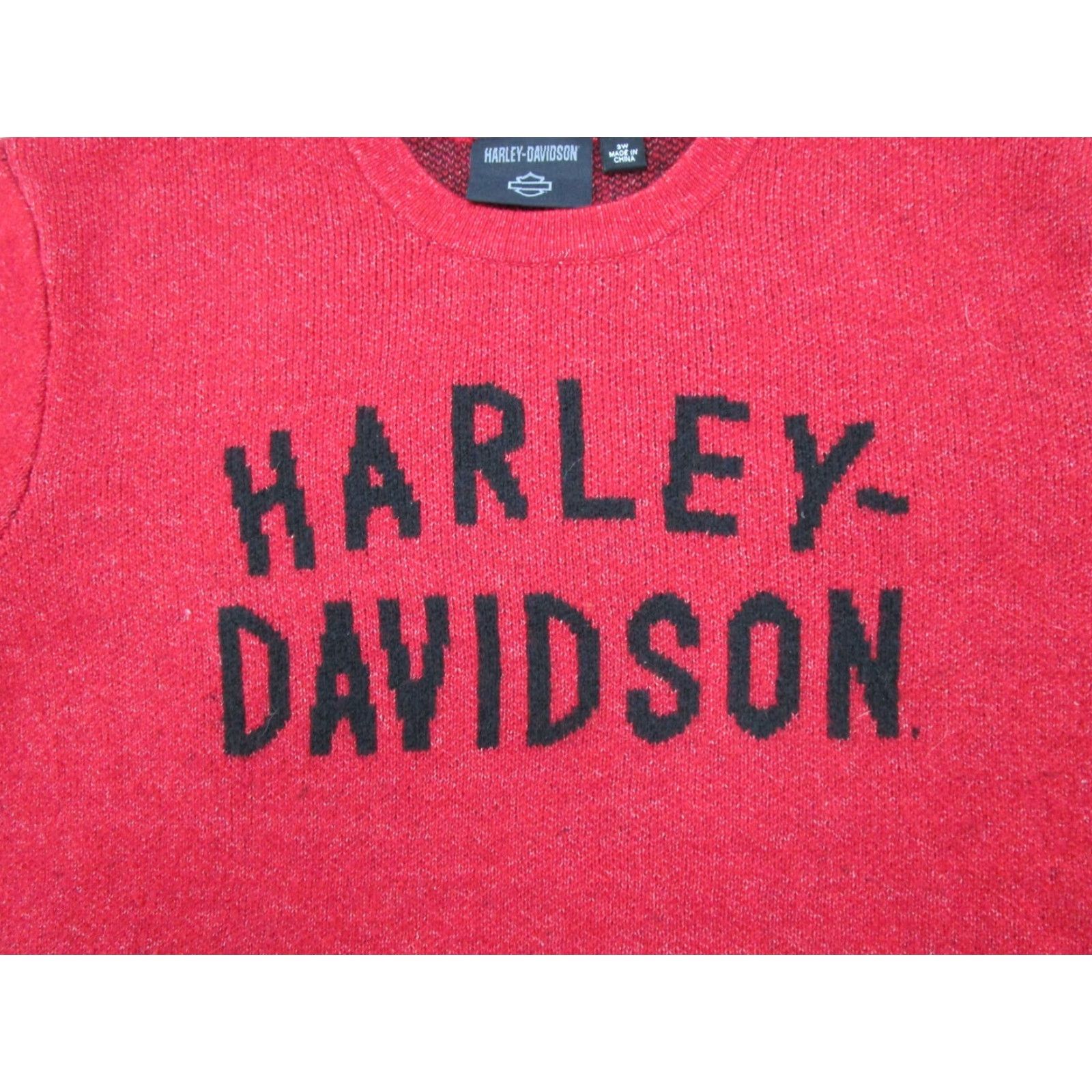 Harley Davidson Harley-Davidson Knit Pullover Sweater Women’s Size 3W Red Spell Out Biker Shirt? Size XXL / US 16-18 / IT 52-54 - 2 Thumbnail