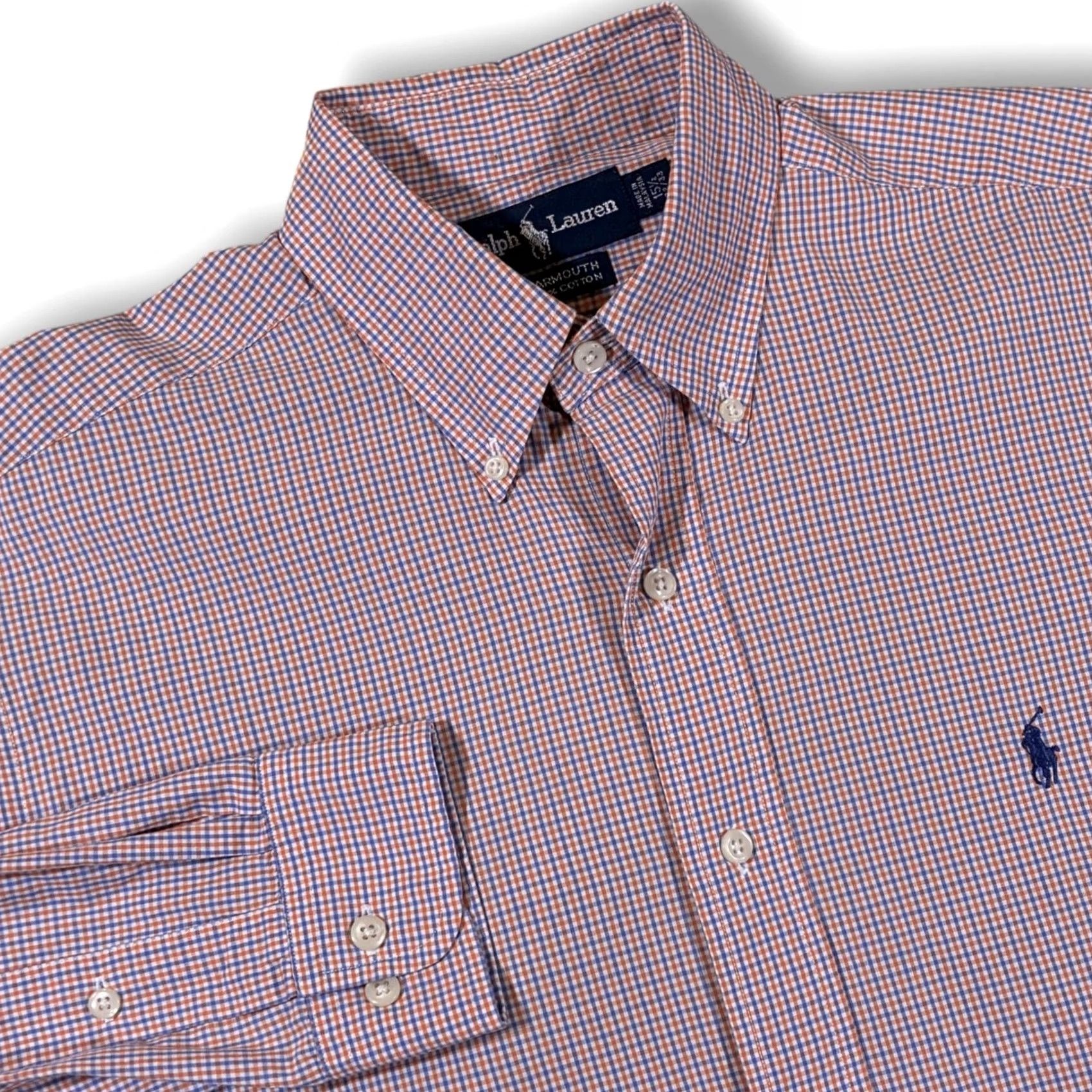 Ralph Lauren Ralph Lauren Yarmouth Gingham Button Down Shirt Men's L Orange Plaid Long Sleeve Size US L / EU 52-54 / 3 - 2 Thumbnail