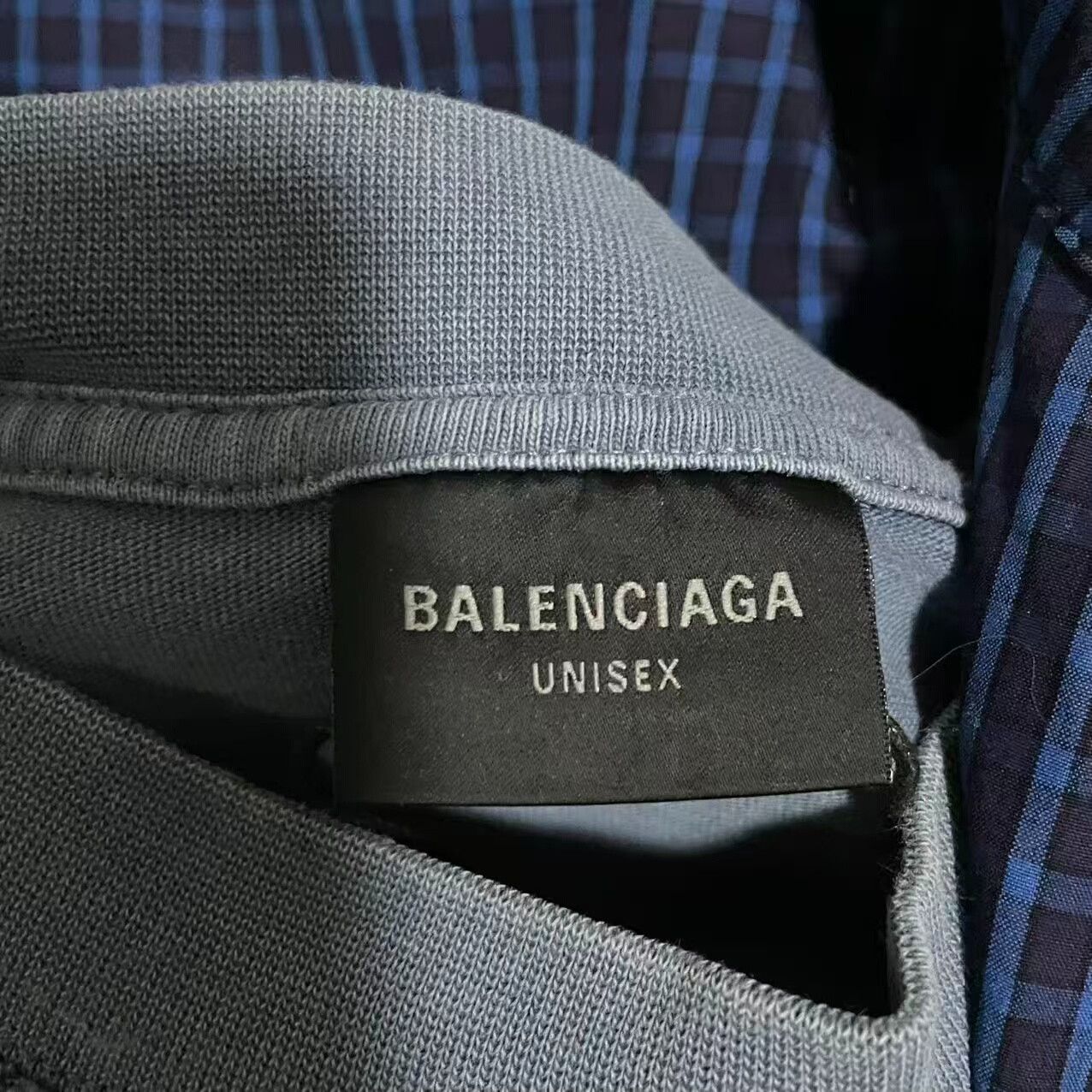 Balenciaga balenciaga short-sleeve plaid shirt with logo Size US L / EU 52-54 / 3 - 3 Thumbnail