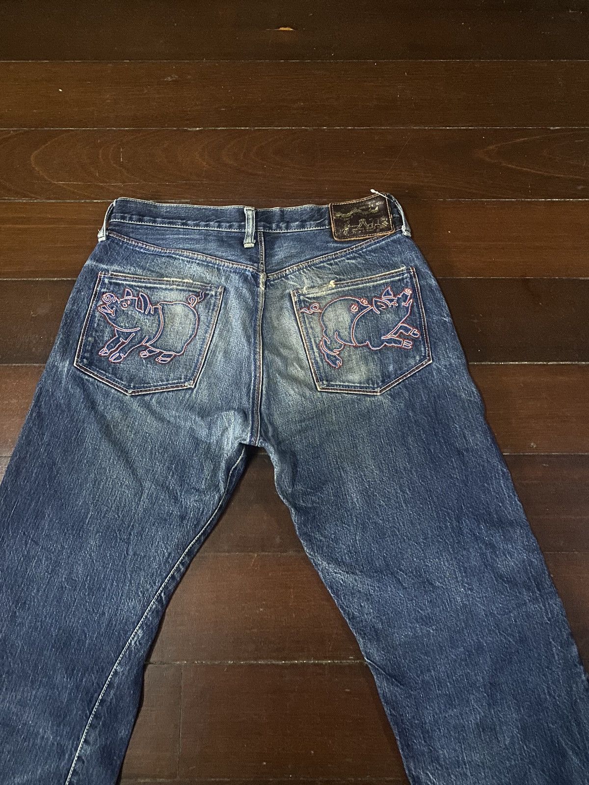 Studio D'Artisan Studio D’Artisan embroide og design Art Selvedge Denim faded Size US 32 / EU 48 - 5 Thumbnail