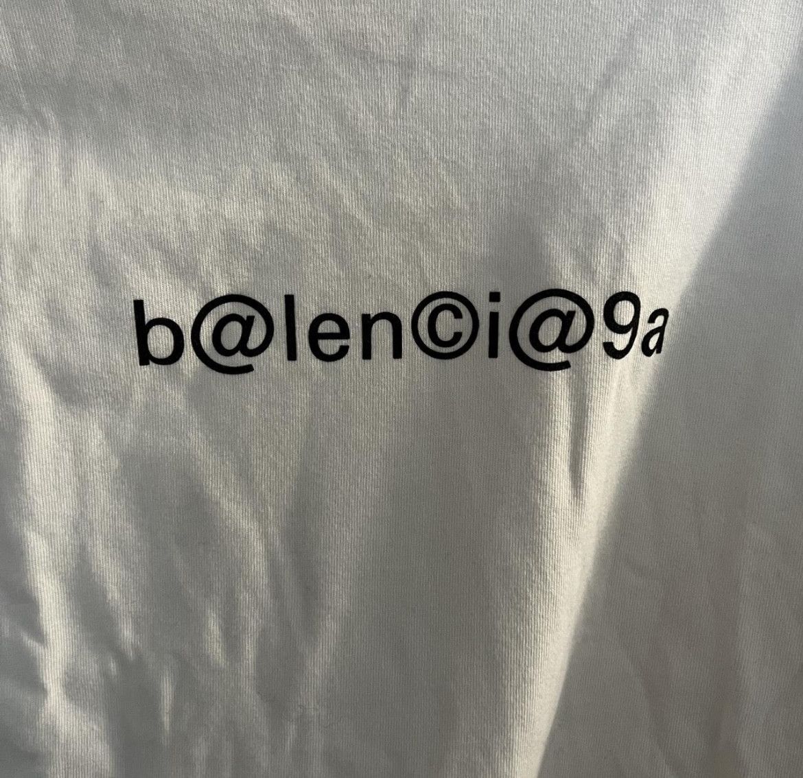 Balenciaga BALENCIAGA B@LENCI@9A SYMBOLIC WHITE TEE Size XXS / US 00 / IT 34 - 2 Thumbnail