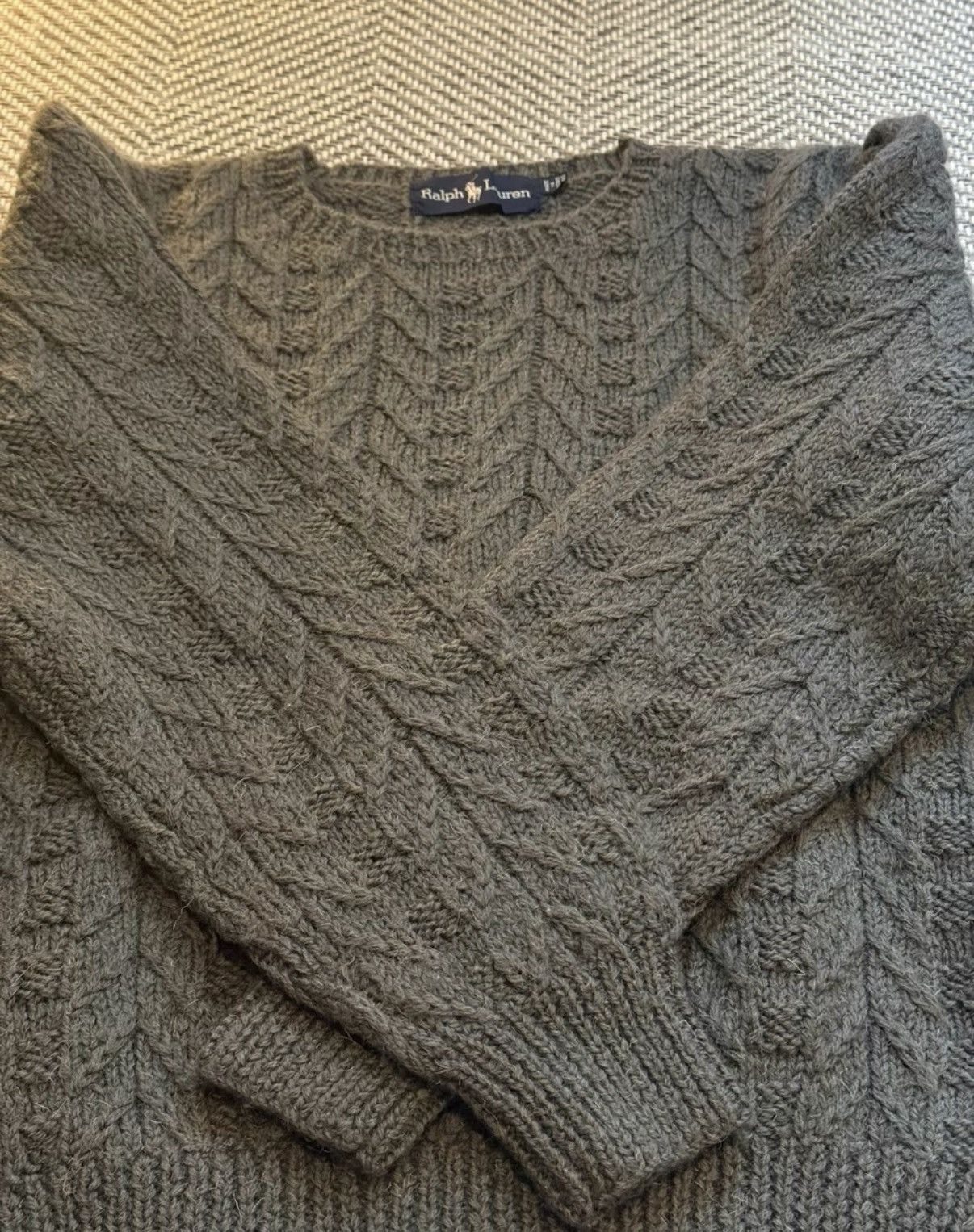 Ralph Lauren Ralph Lauren Hand-Knit Texture Wool Sweater K24 Size L / US 10 / IT 46 - 4 Thumbnail