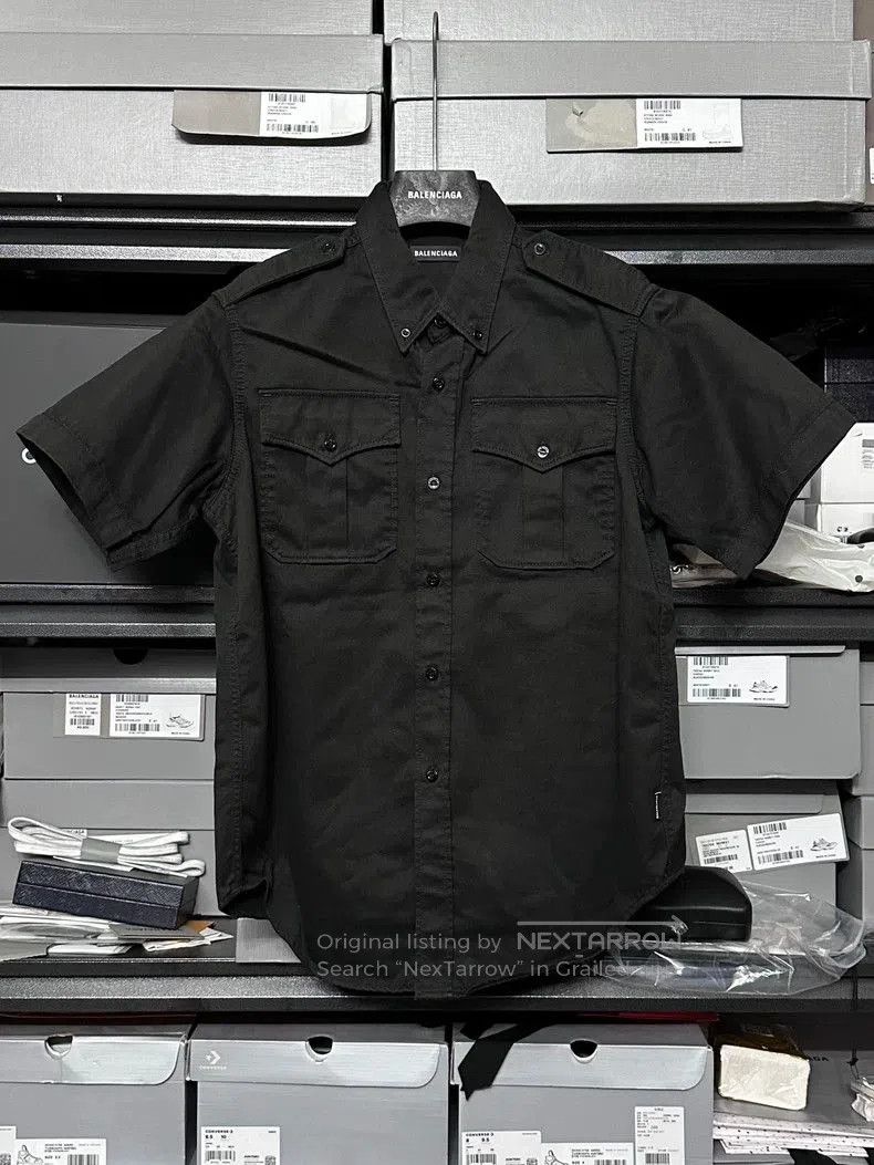 Balenciaga Balenciaga 19AW Tactical Embroidered Shirt. Size US S / EU 44-46 / 1 - 1 Thumbnail