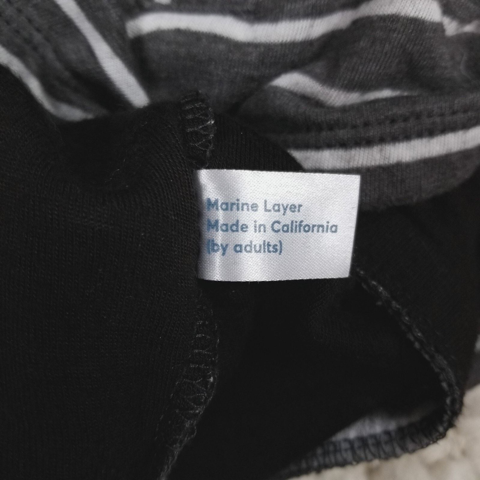 Marine Layer Marine Layer Double Knit Charcoal Gray Stripe Hoodie Small Size S / US 4 / IT 40 - 9 Thumbnail