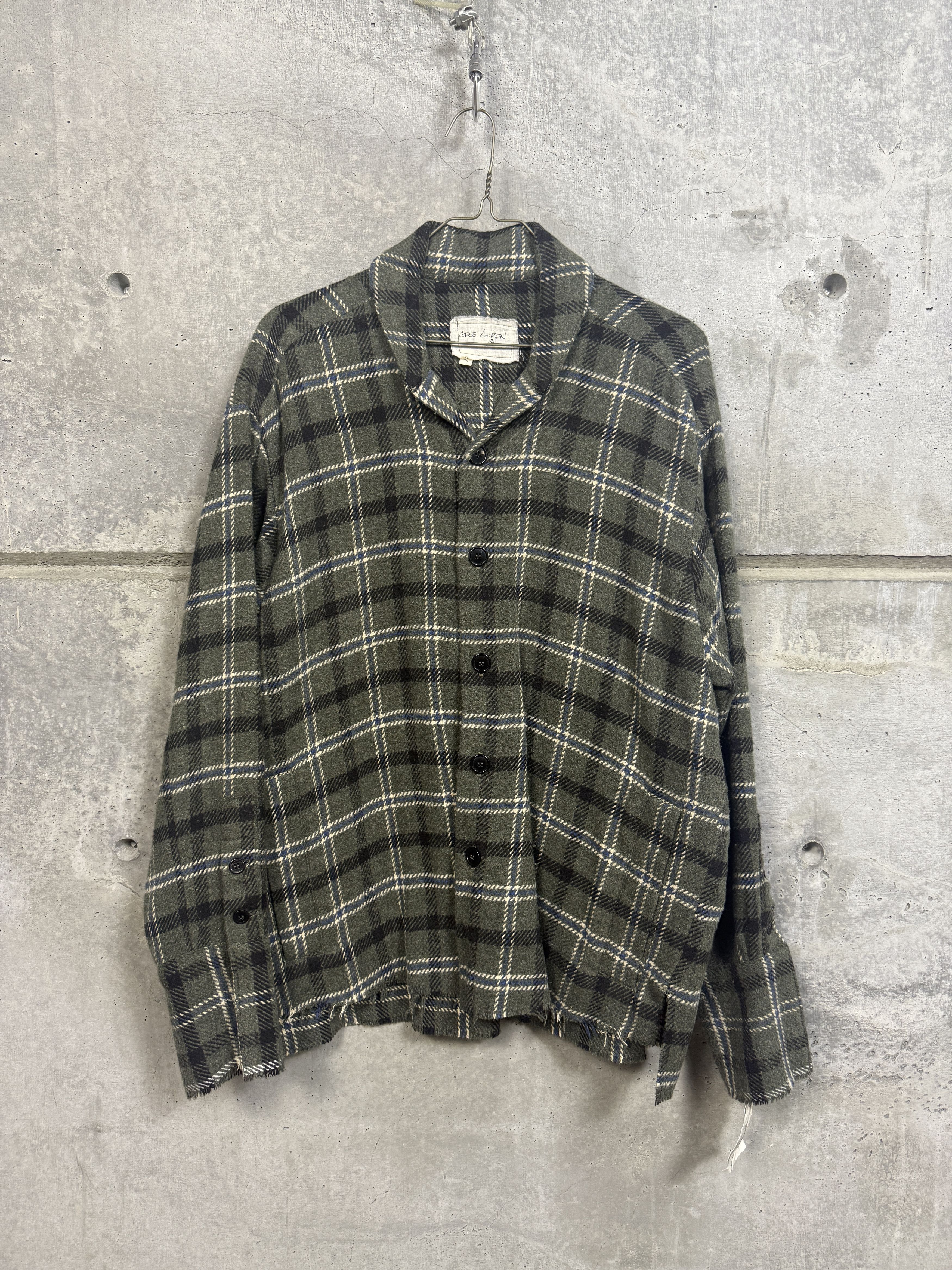 Greg Lauren $875 Greg Lauren Army Plaid Shawl Collar Boxy Jacket Size US L / EU 52-54 / 3 - 5 Thumbnail