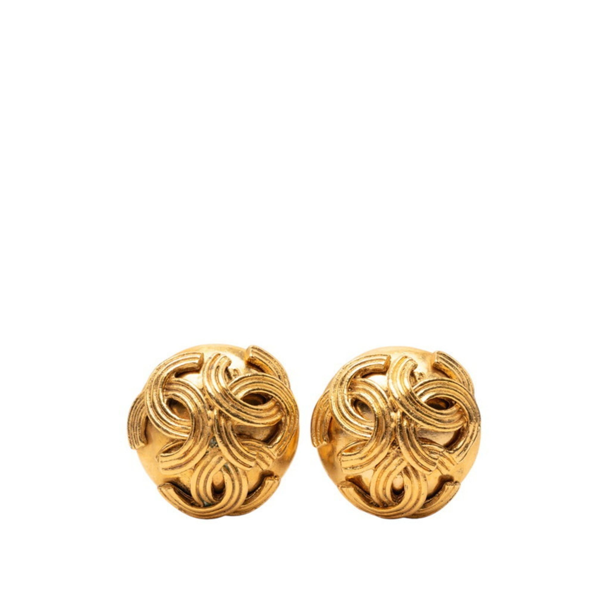 Chanel Vintage Chanel Coco Mark Earrings, Gold Plated, Women's, CHANEL Size ONE SIZE - 1 Thumbnail
