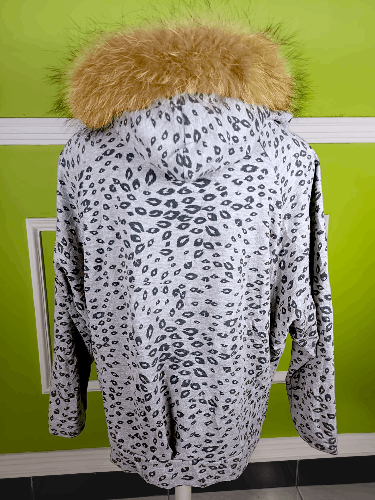 Japanese Brand × Le Grande Bleu (L.G.B.) LIQUID GIRL Oversized Fur Leopard Batwing Zip Hoodie Size US XXL / EU 58 / 5 - 8 Thumbnail
