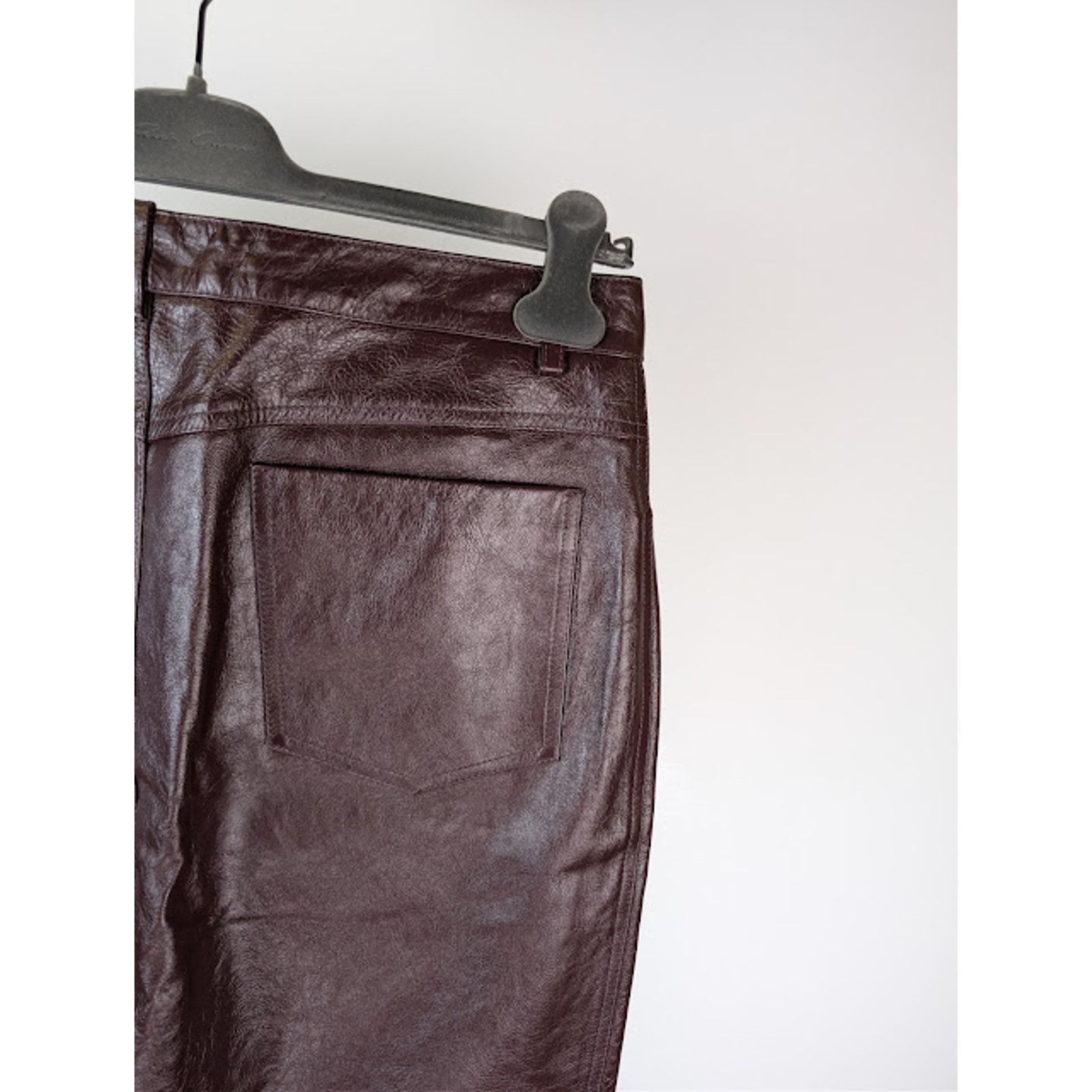 Gucci o1rshd1 Soft Leather Pants in Bordeaux Size US 36 / EU 52 - 14 Thumbnail
