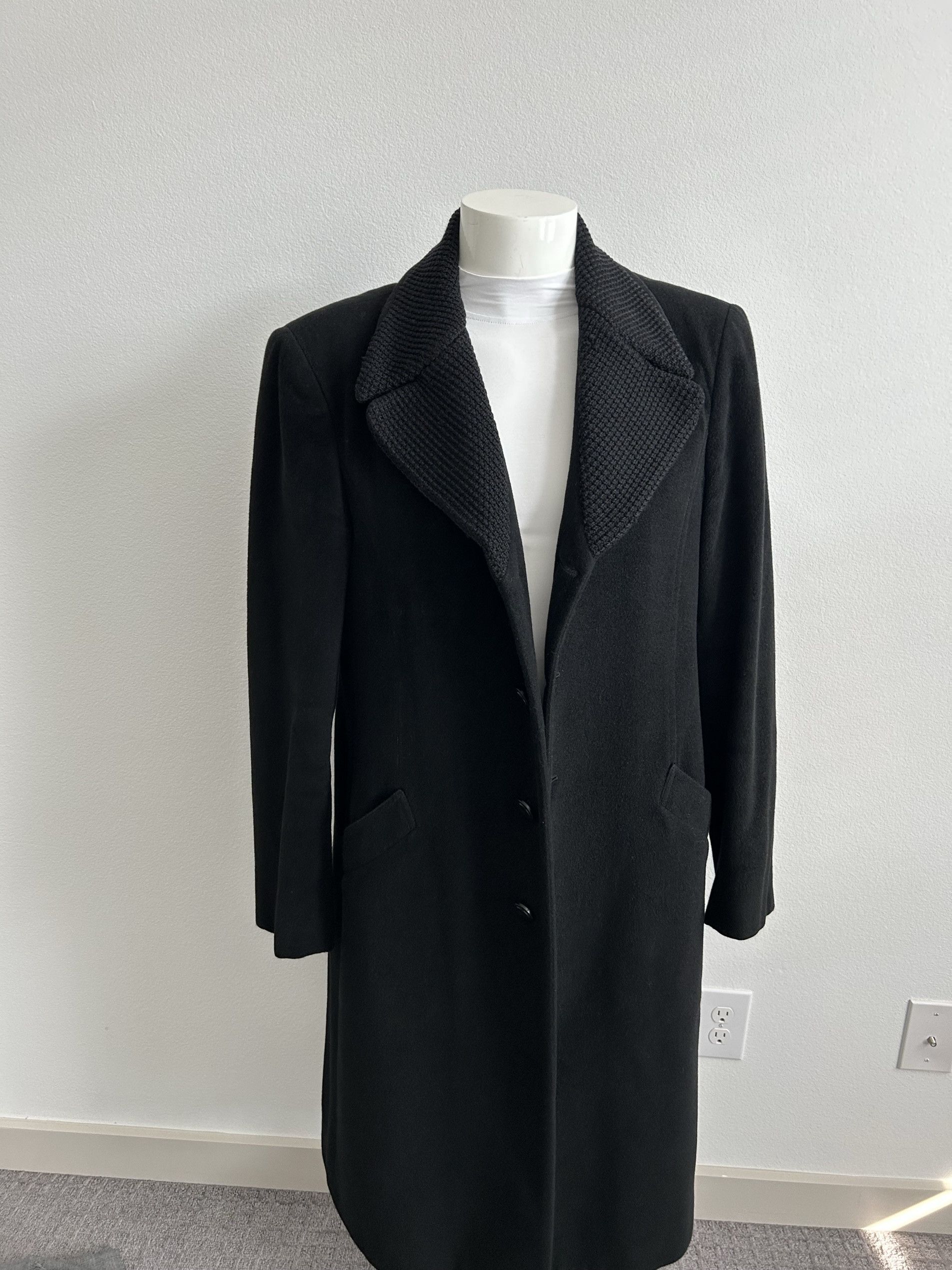 Emporio Armani Emporio Armani Angora Wool Over Coat 42—Cotton Knit collar Size US L / EU 52-54 / 3 - 3 Thumbnail