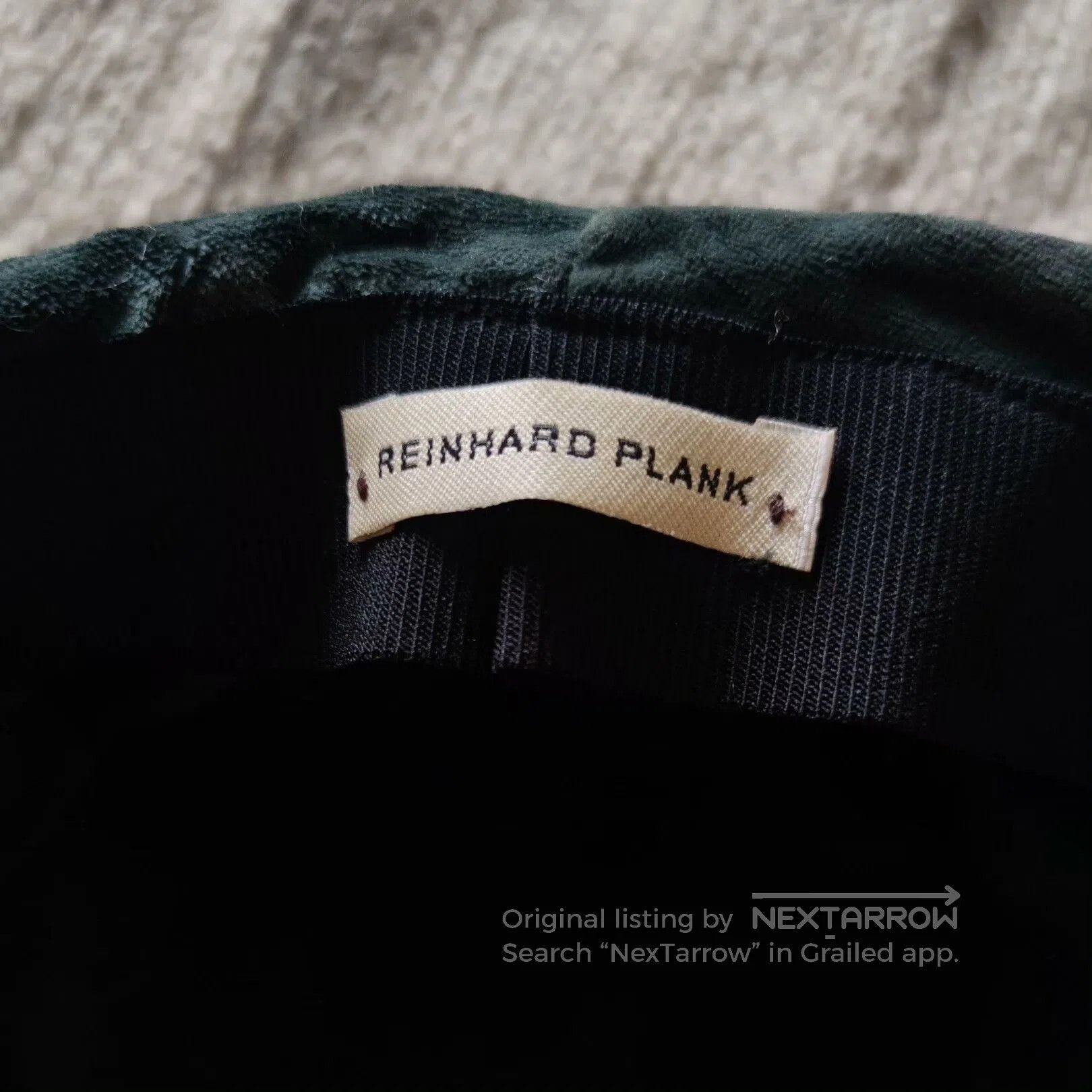 Reinhard Plank Vintage Gray Green Velvet Beret Hat. Size ONE SIZE - 3 Thumbnail