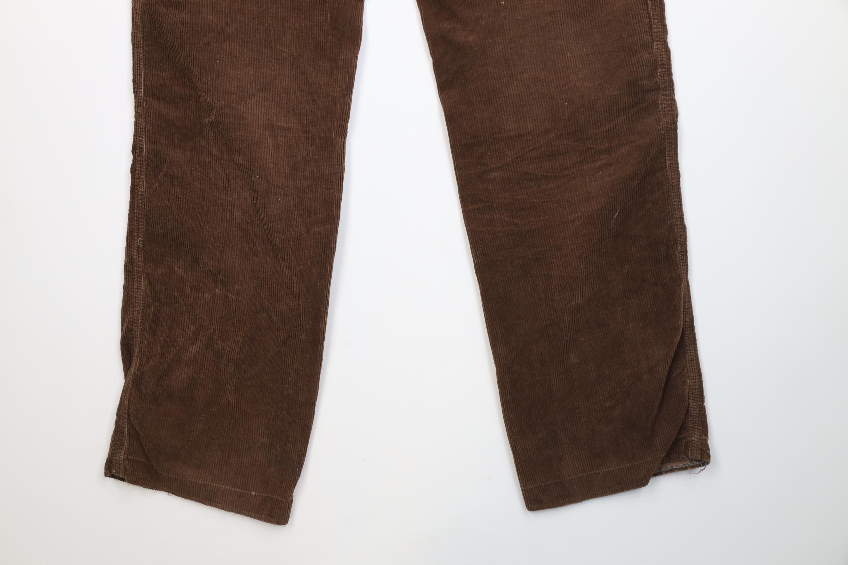 Vintage Vintage 70s Streetwear Straight Leg Corduroy Pants Brown Size 34" / US 12 / IT 48 - 12 Thumbnail