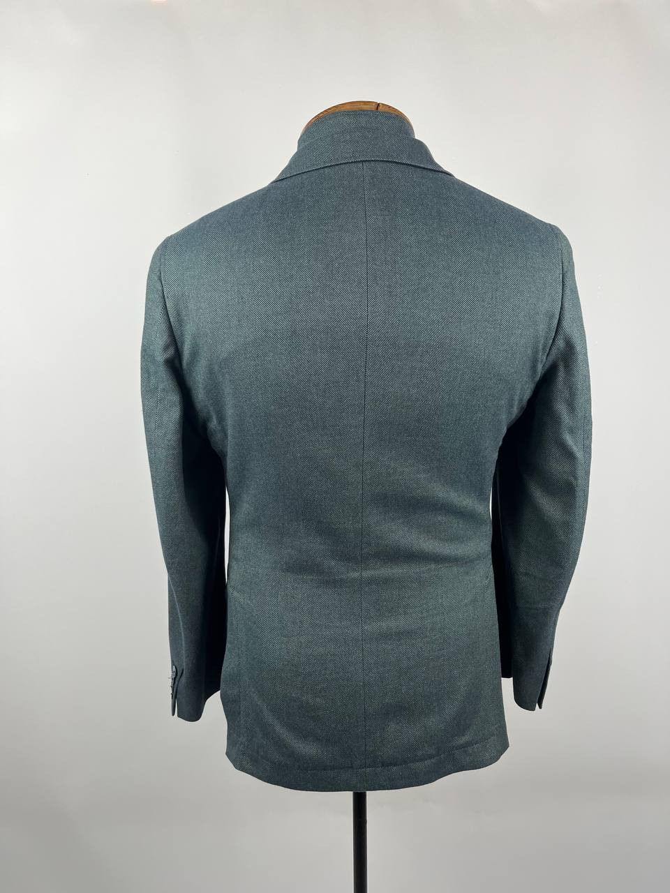 Hackett Hackett London Men's Green Herringbone Blazer Size US M / EU 48-50 / 2 - 4 Thumbnail