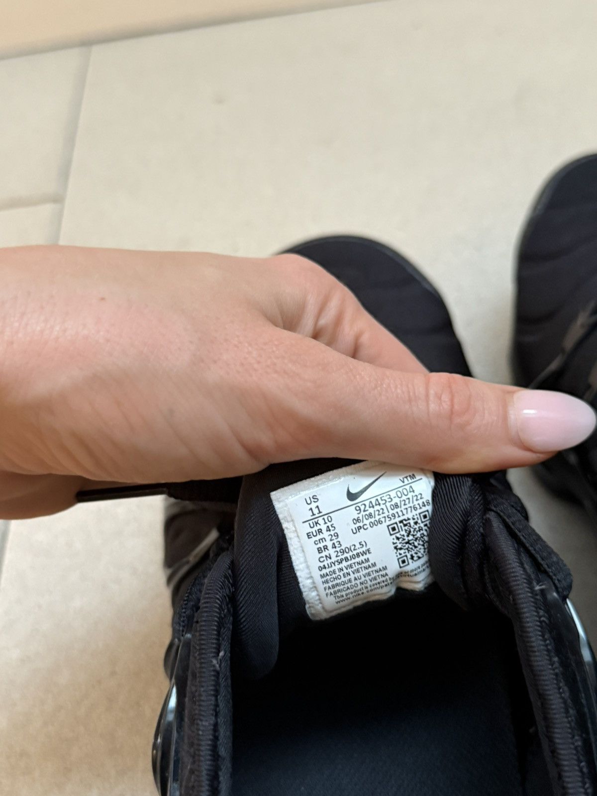Nike Nike VM Air Black Size US 11 / EU 44 - 6 Thumbnail