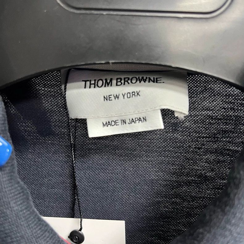 Thom Browne Thom browne Navy blue pocket striped solid color polo shir Size US M / EU 48-50 / 2 - 3 Thumbnail