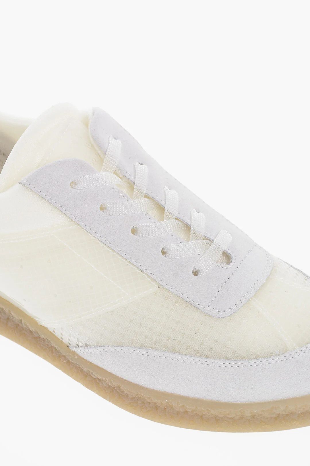 Maison Margiela og1mm0326 Suede Low-Top Sneakers in Beige Size US 8 / EU 41 - 4 Thumbnail
