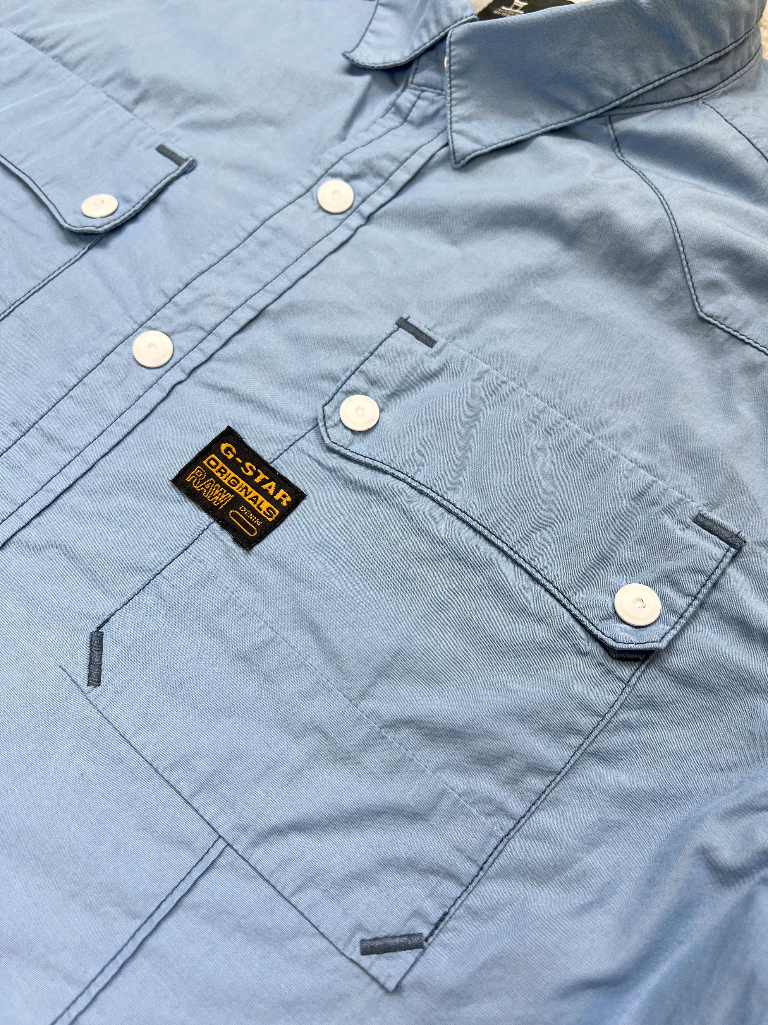 G-Star G-Star RAW Strike Shirt S/S Blue Workwear Style Size US M / EU 48-50 / 2 - 4 Thumbnail