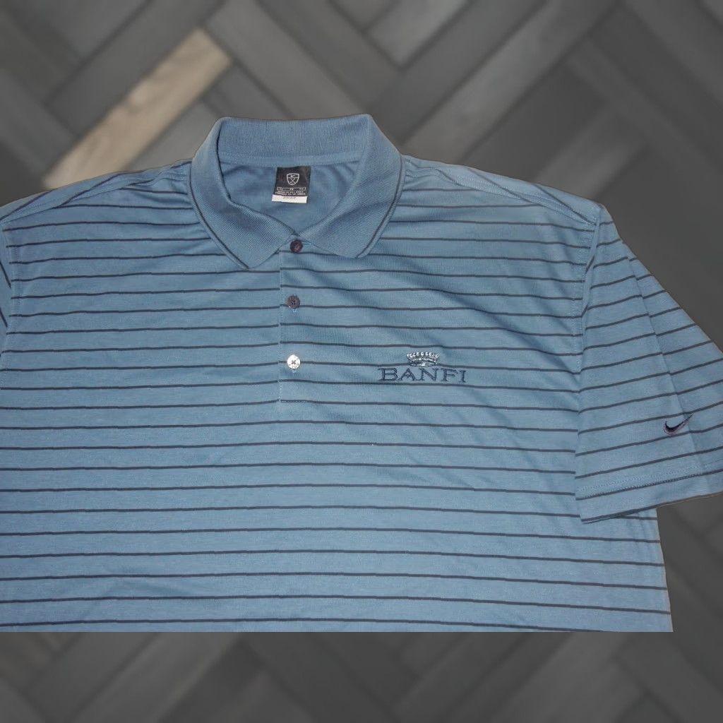 Nike Nike Men's Polo Shirt XL Short Sleeve Cotton Blend Blue 2000s Casual Sportswear Size US XL / EU 56 / 4 - 1 Thumbnail